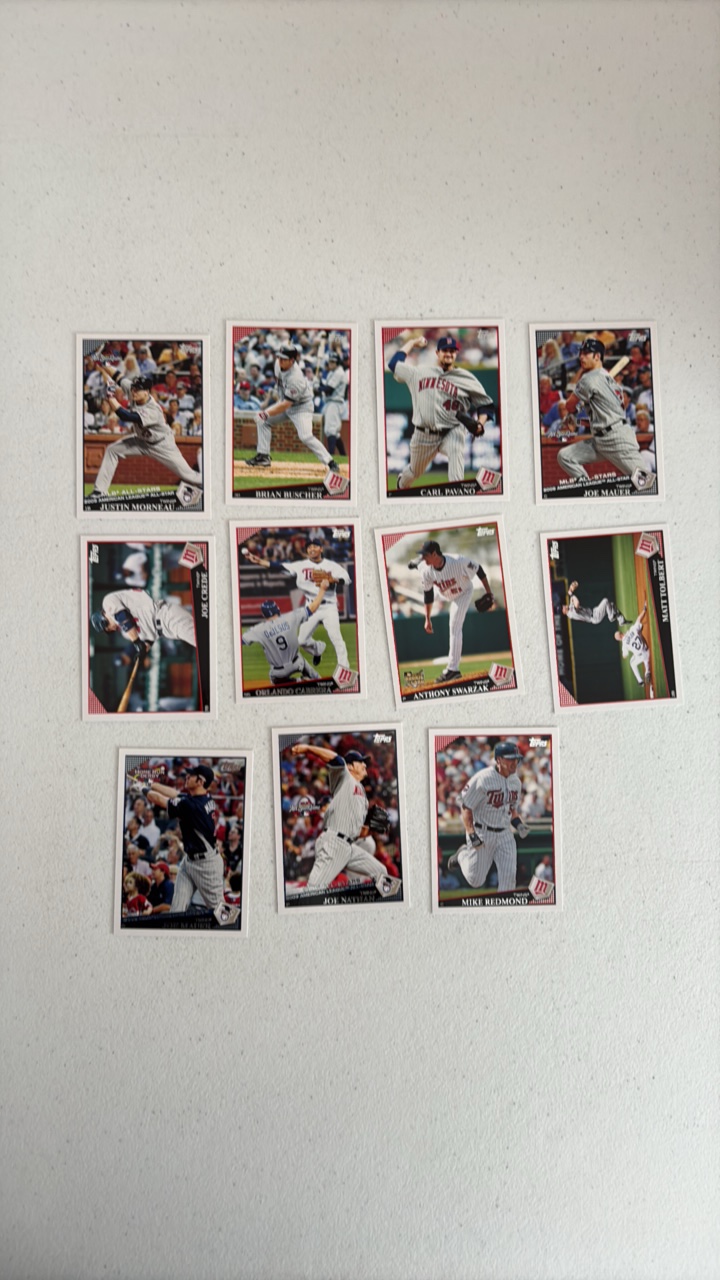 lot 209 image: 2009 Topps Minnesota Twins Team Set