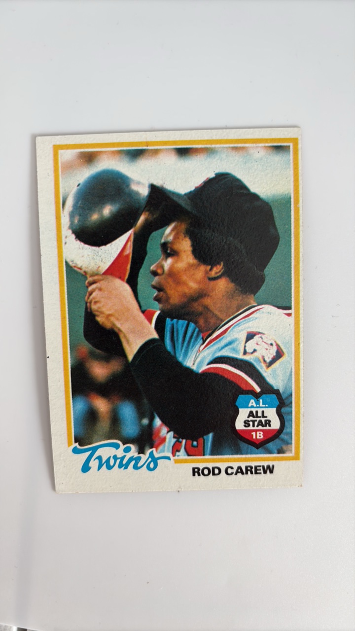 lot 212 image: 1978 Topps Rod Carew Minnesota Twins