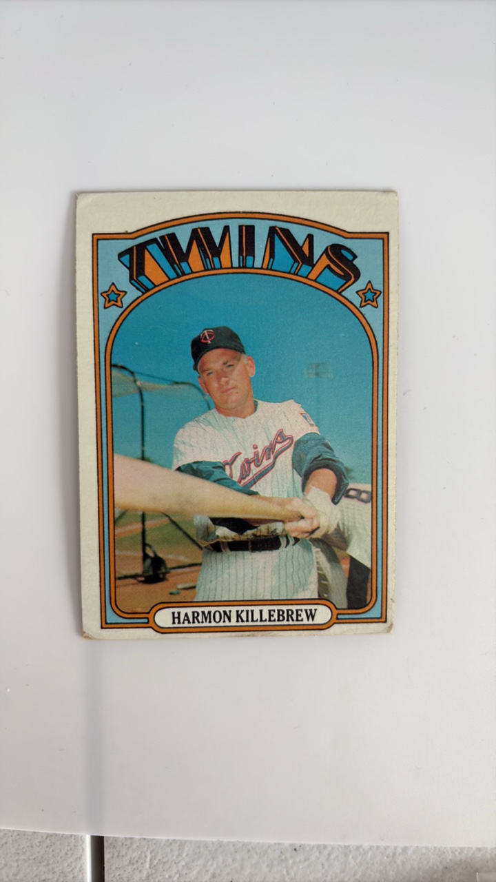 lot 216 image: 1972 Topps Harmon Killebrew Minnesota Twins