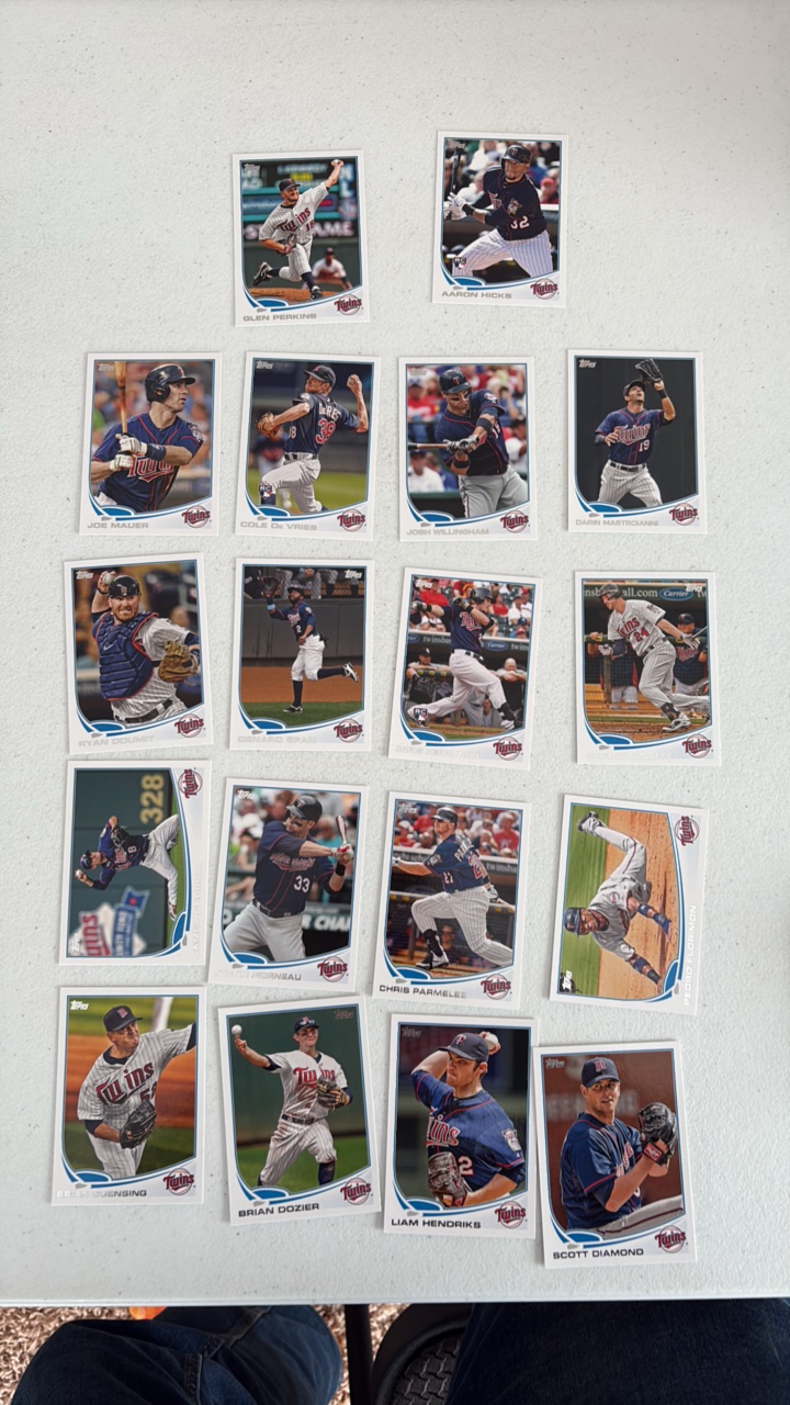 lot 225 image: 2013 Topps Minnesota Twins Team Set