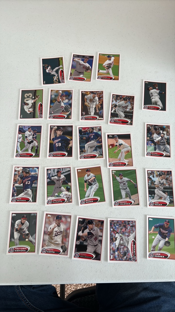 lot 229 image: 2012 Topps Minnesota Twins Team Set