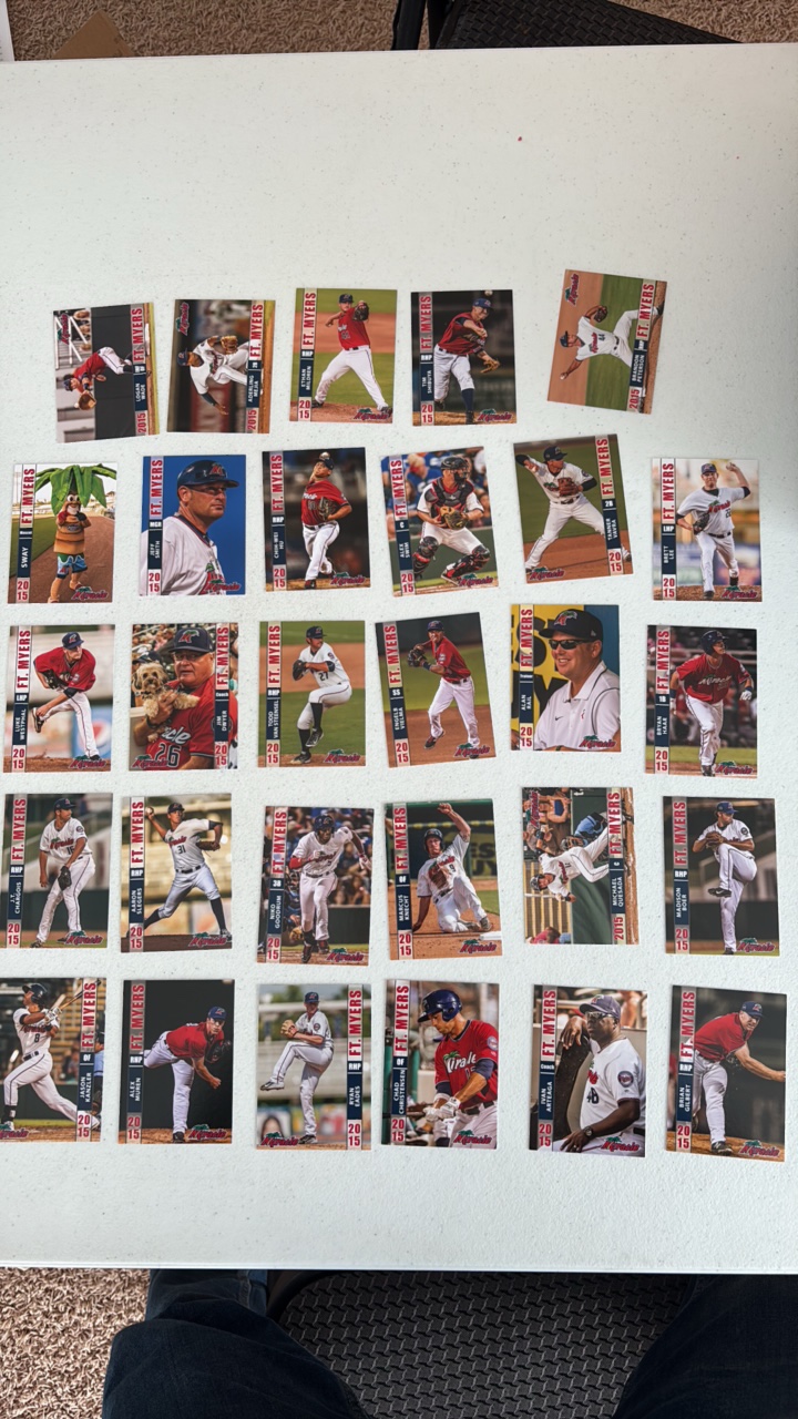 lot 231 image: 2015 Fort Myers Miracle Team Issued Card Set