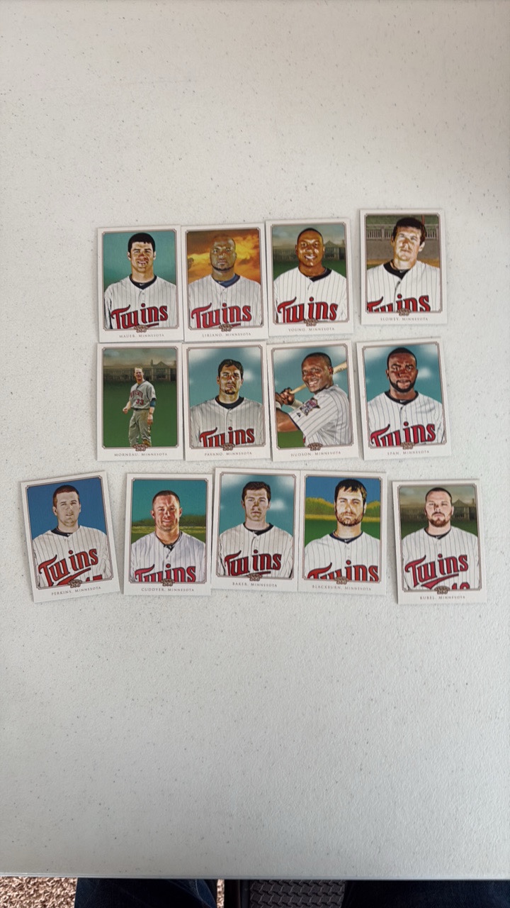 lot 252 image: 2010 Topps 206 Minnesota Twins Team Set