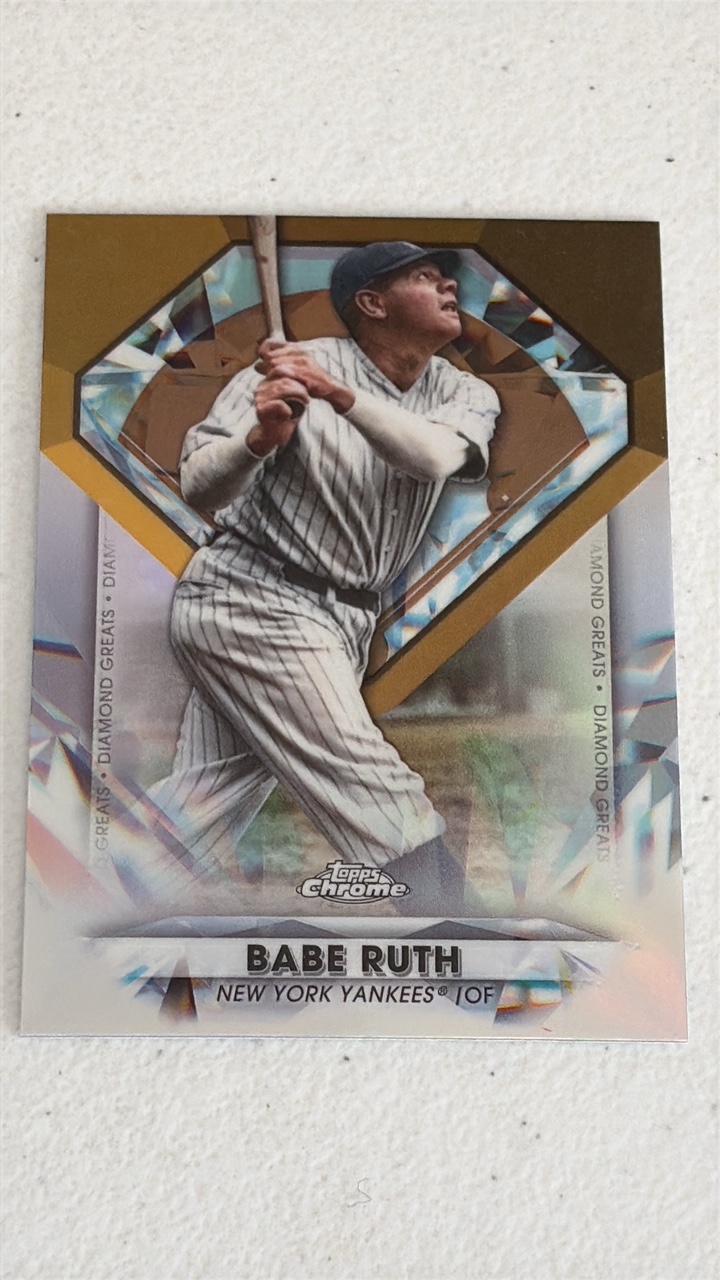 lot 257 image: 2022 Topps Chrome Diamond Greats Insert Card Babe Ruth
