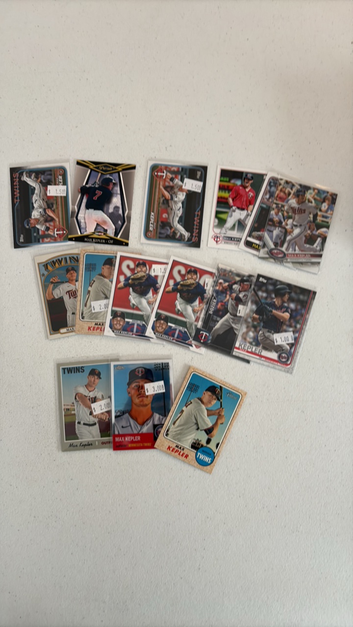 lot 272 image: Max Kepler Minnesota Twins Card Lot