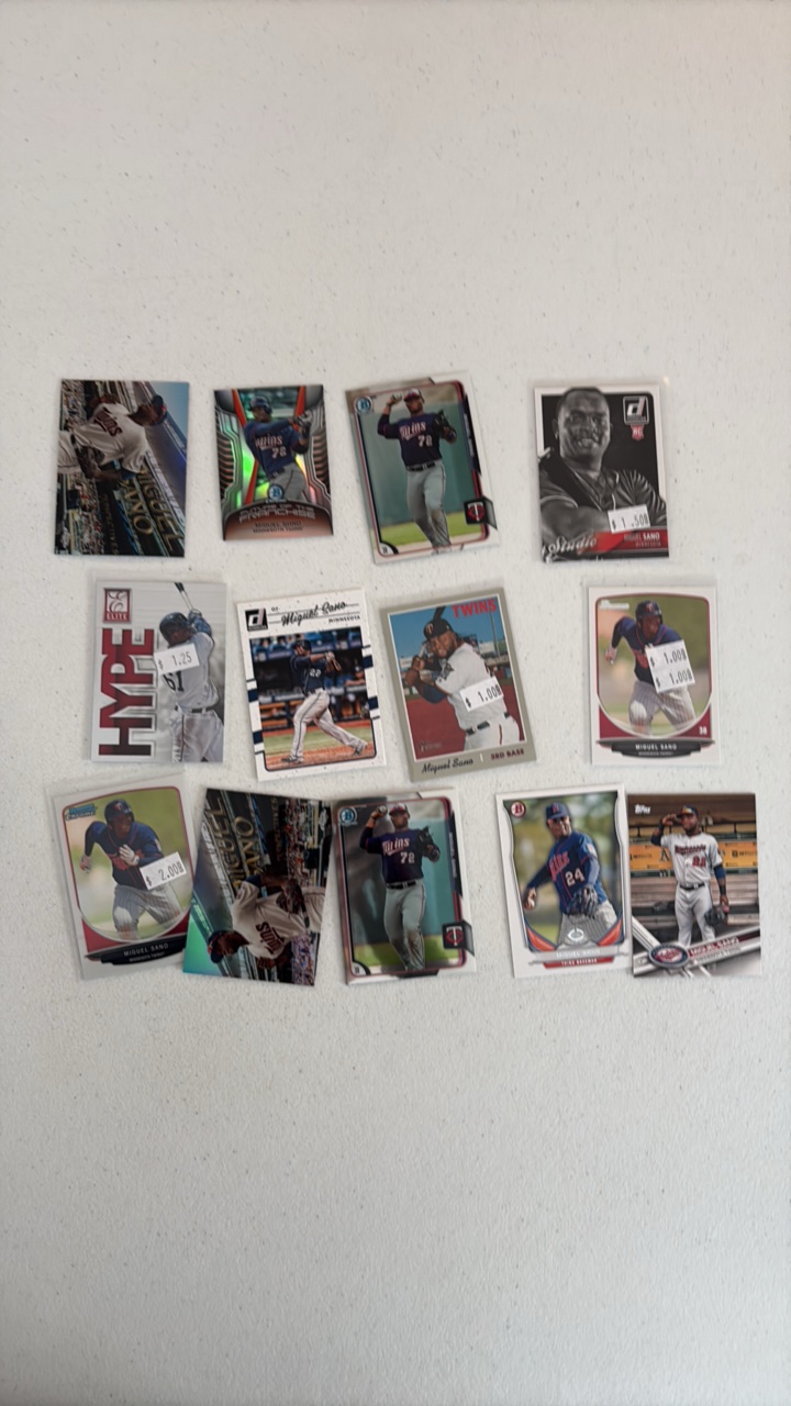 lot 274 image: Miguel Sano Minnesota Twins Card Lot