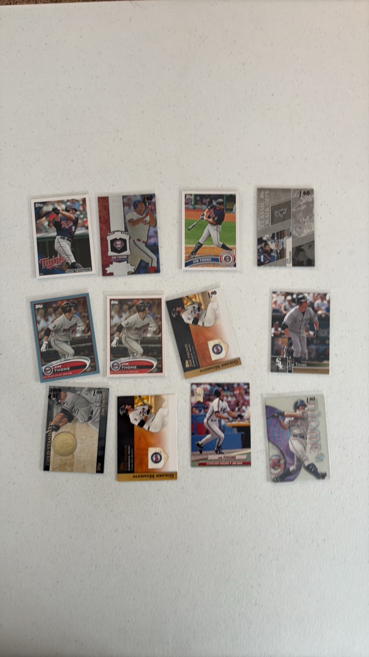 lot 275 image: Jim Thome Minnesota Twins Card Lot