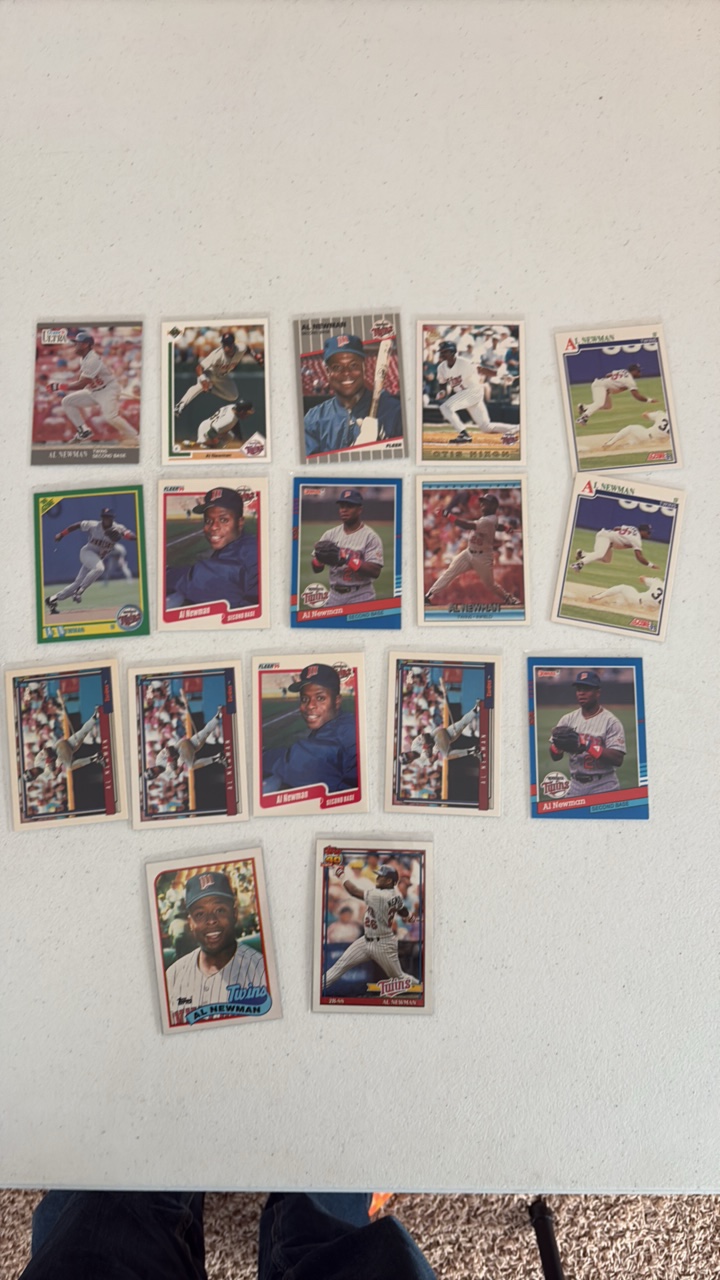 lot 280 image: Al Newman Minnesota Twins Card Lot
