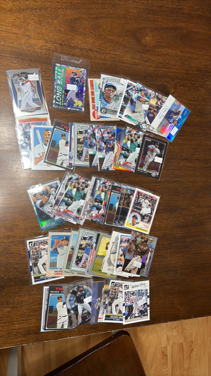 lot 287 image: Nelson Cruz Minnesota Twins Card Lot