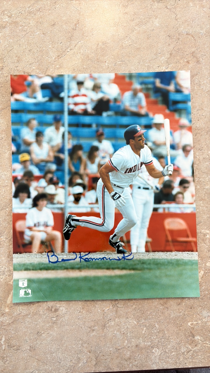 lot 304 image: Brad Komminsk Autographed 8x10 Baseball Picture