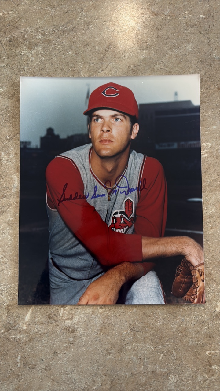lot 305 image: Sam McDowell Autographed 8x10 Baseball Picture