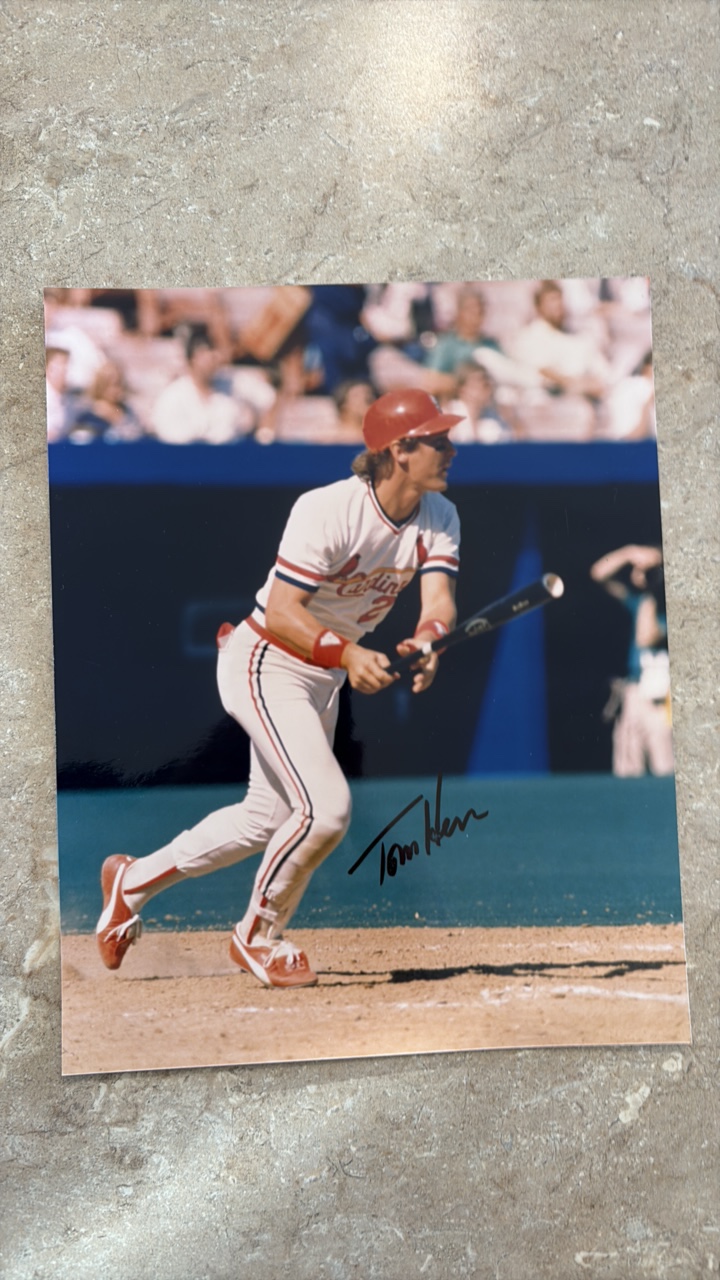 lot 328 image: Tolm Herr Autographed 8x10 Baseball Picture