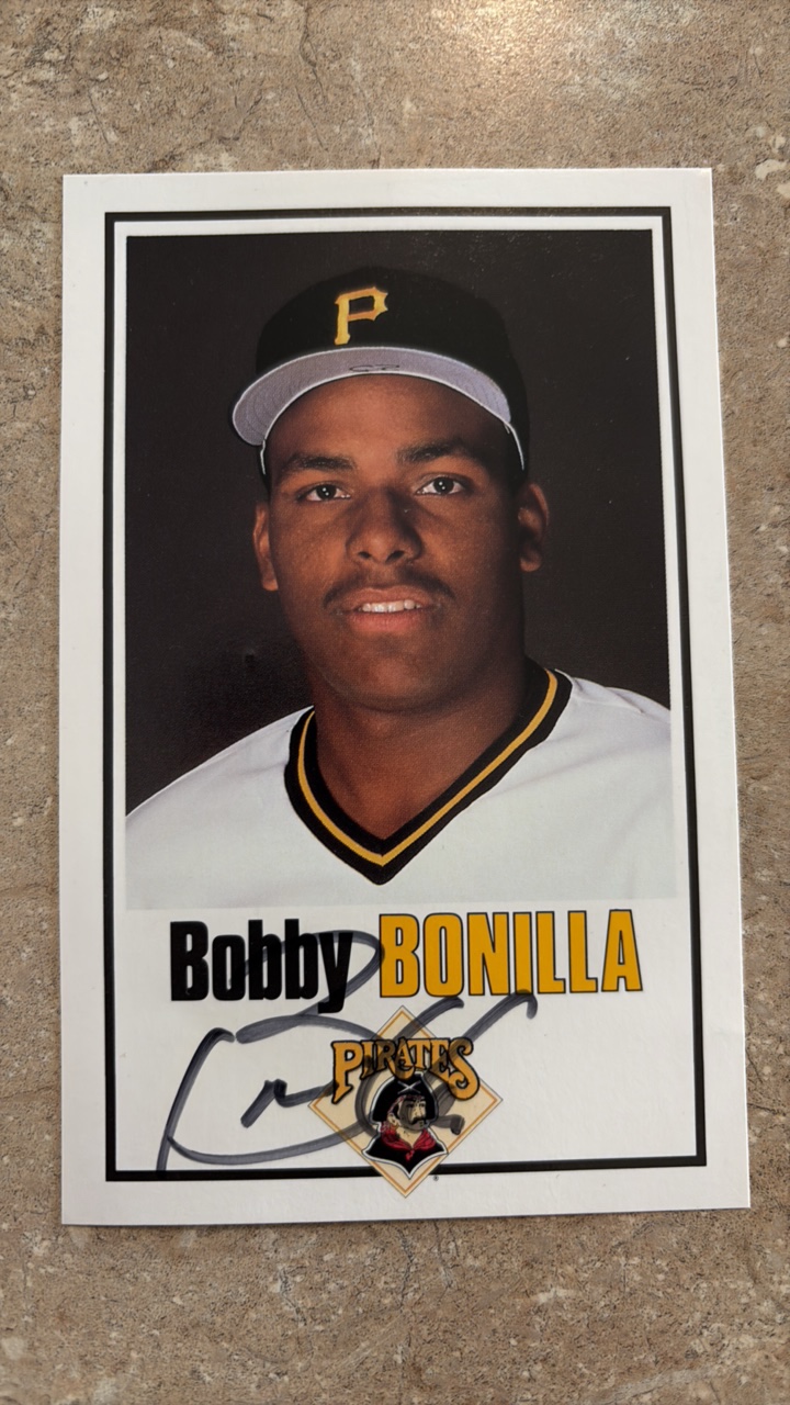 lot 329 image: Bobby Bonilla Autographed Team Pittsburgh Pirates Photo