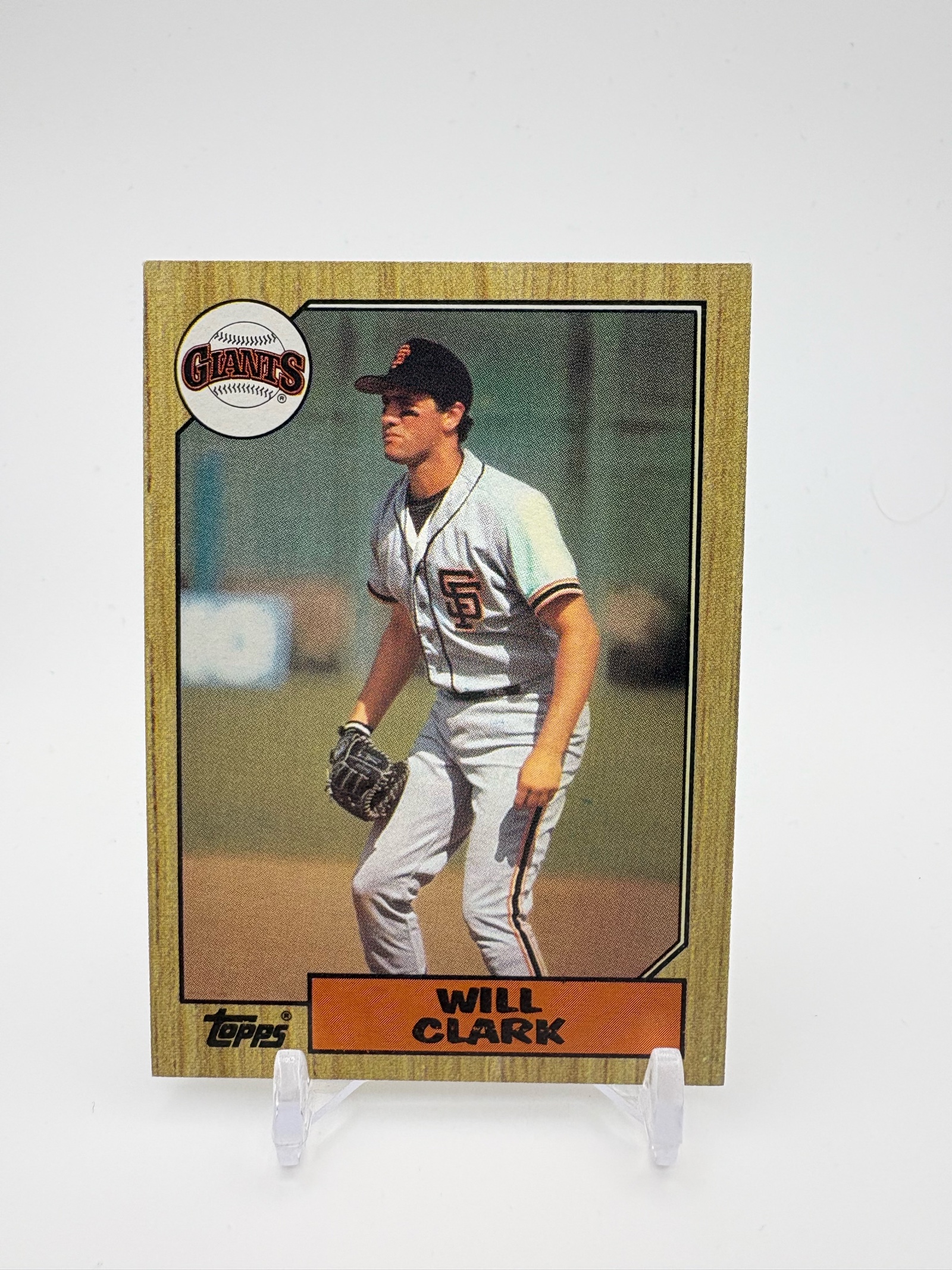 lot 350 image: 1987 Topps Will Clark Rookie Card San Francisco Giants