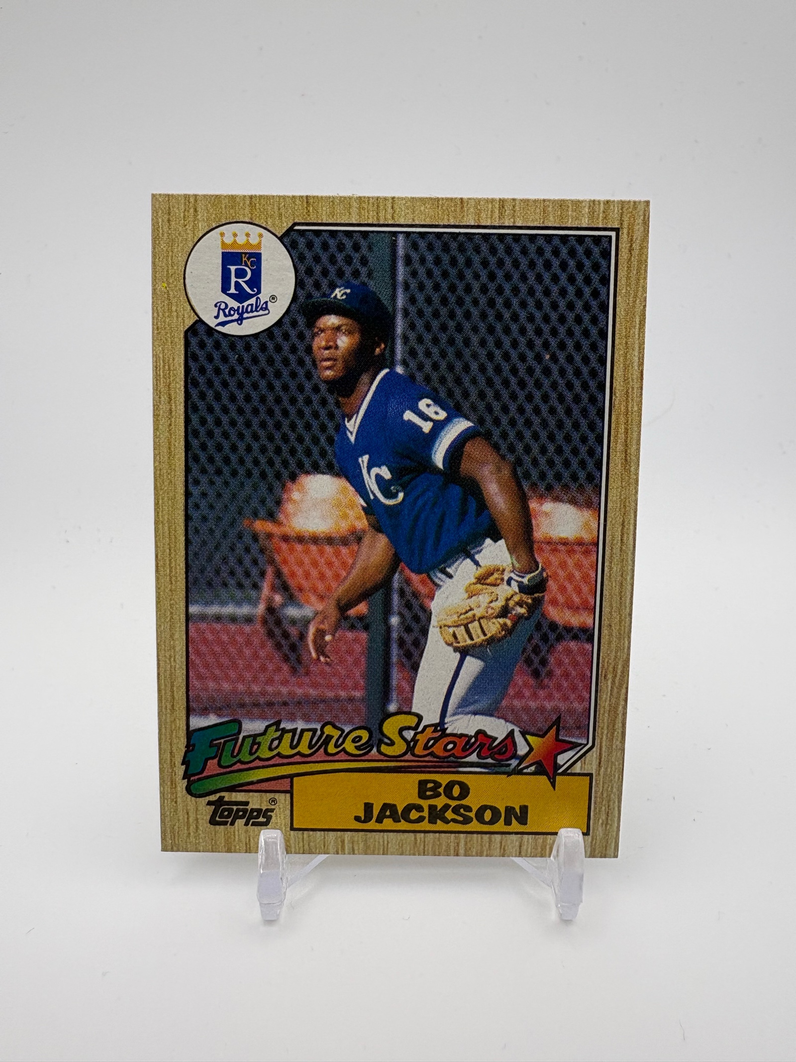 lot 351 image: 1987 Topps Bo Jackson Rookie Card Kansas City Royals Legend