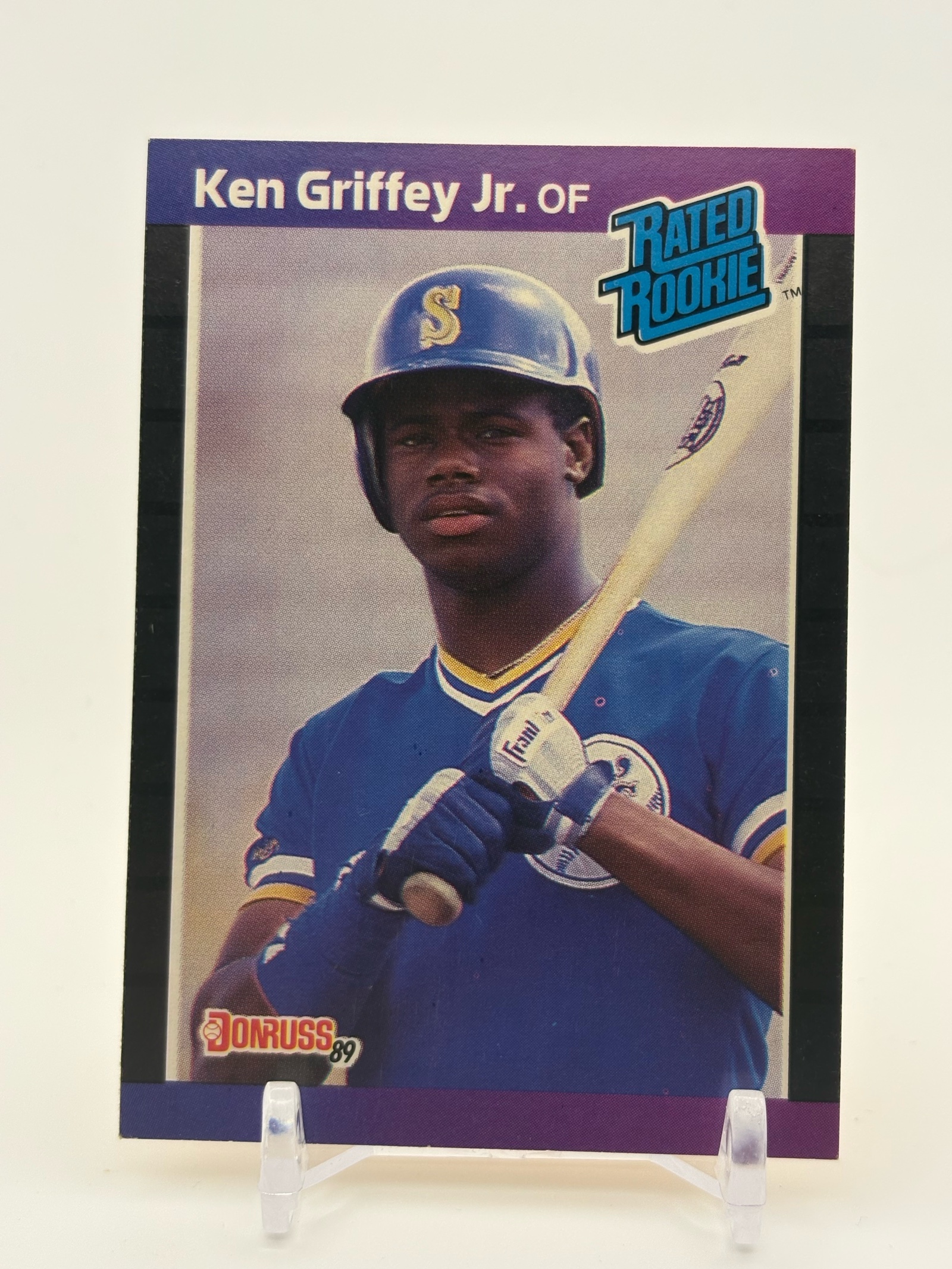 lot 367 image: 1989 Donruss Ken Griffey Jr. Rookie Card Seattle Mariners
