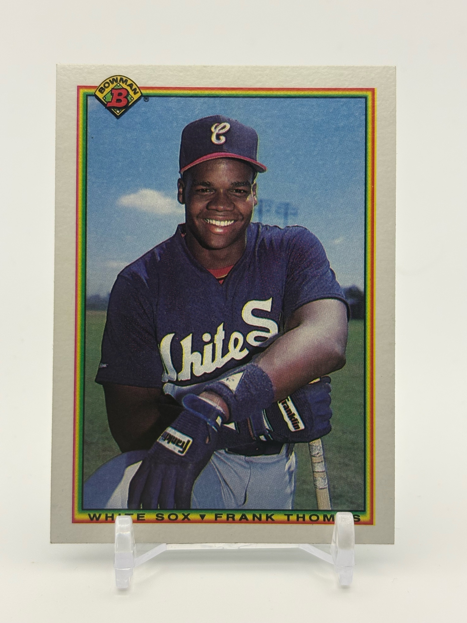 lot 368 image: 1990 Bowman Frank Thomas Rookie Card Chicago White Sox