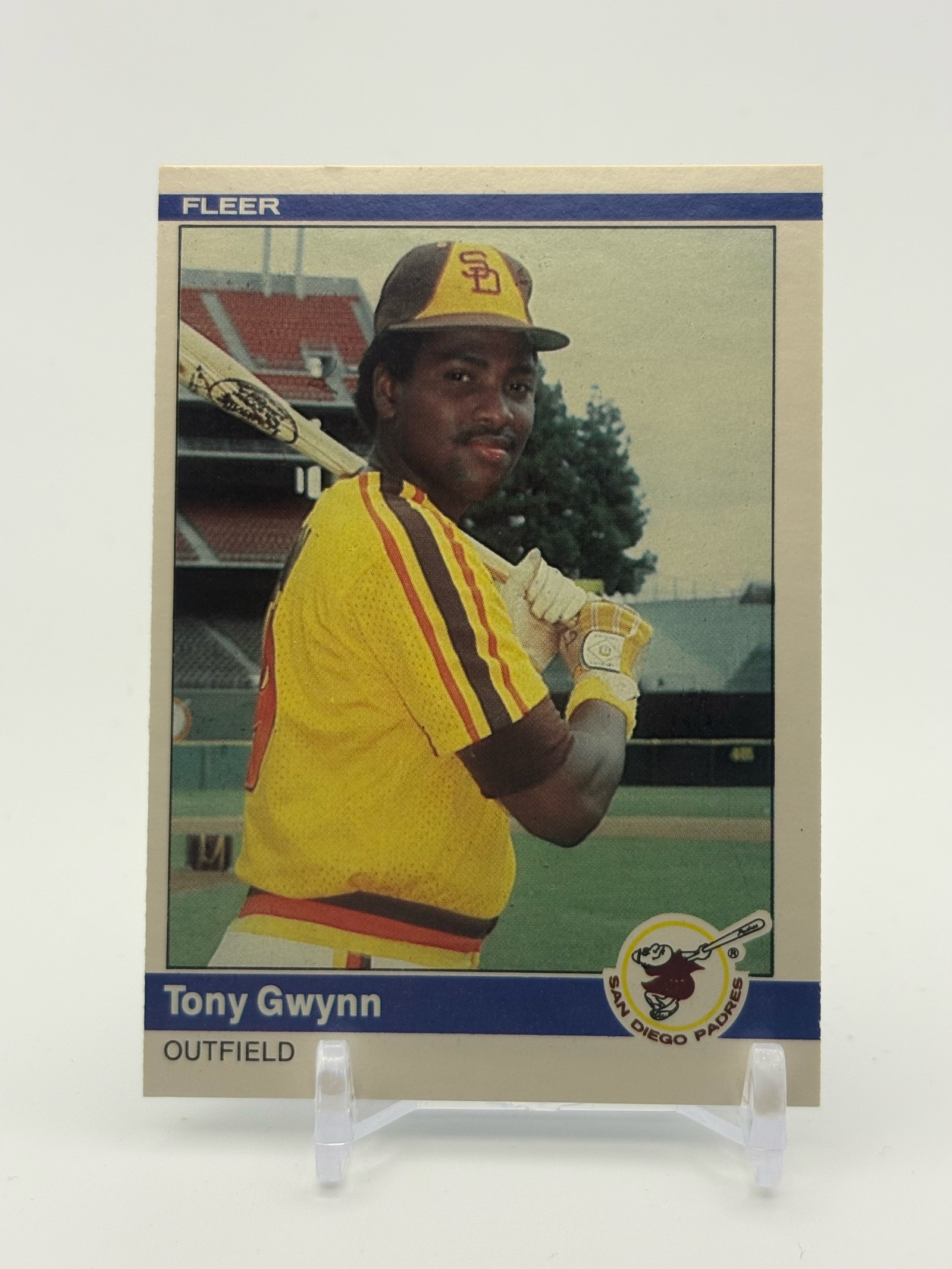 lot 370 image: 1984 Fleer Tony Gwynn Card 2nd year Card San Diego Padres