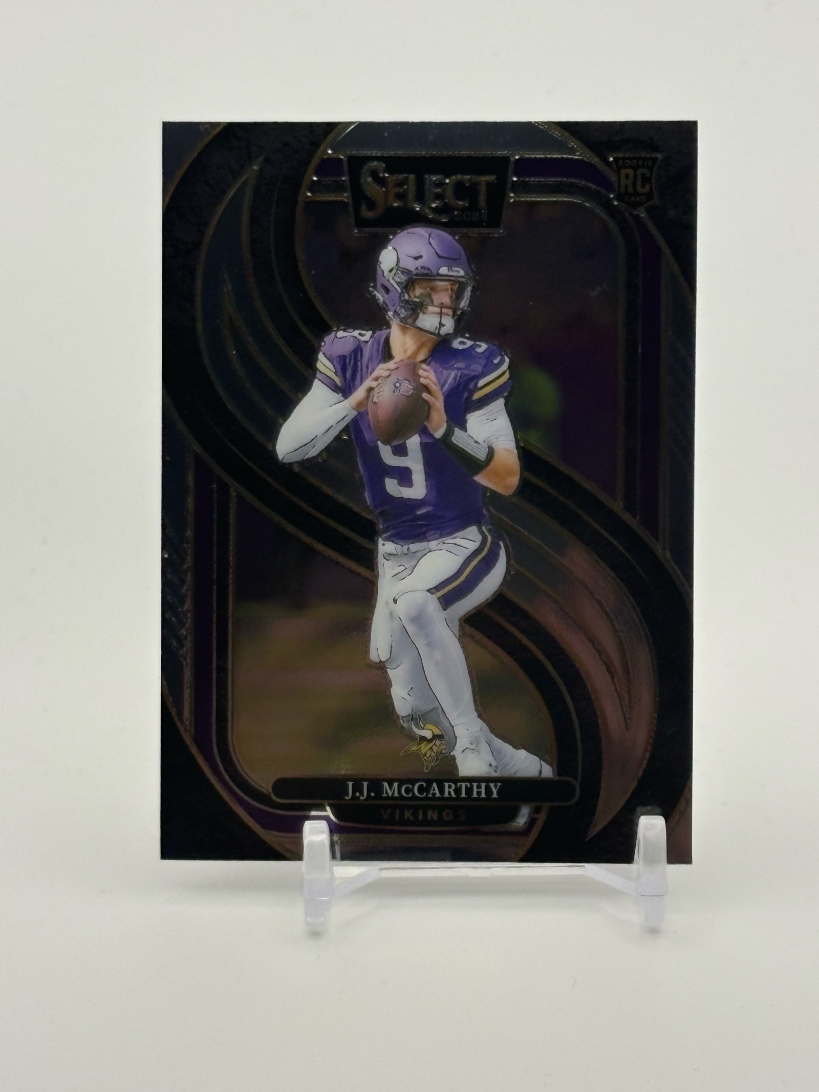 lot 376 image: 2024 Panini Select JJ McCarthy Rookie Card Minnesota Vikings