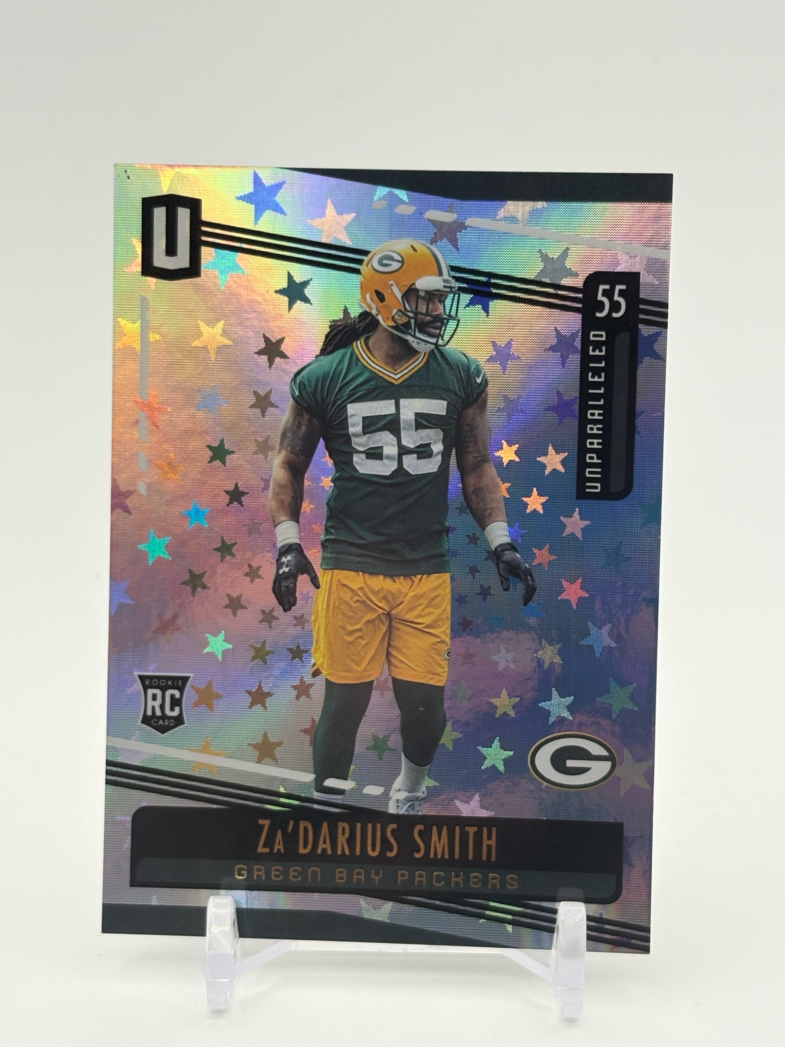 lot 382 image: 2019 Panini Unparalleled ZaDarius Smith Rookie Card Serial #d 105200 Green Bay Packers