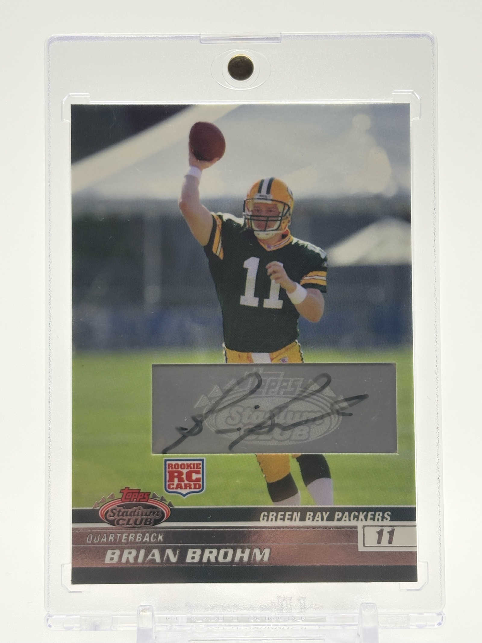lot 392 image: 2008 Topps Stadium Club Brian Brown Rookie Autograph Card Green Bay Packers