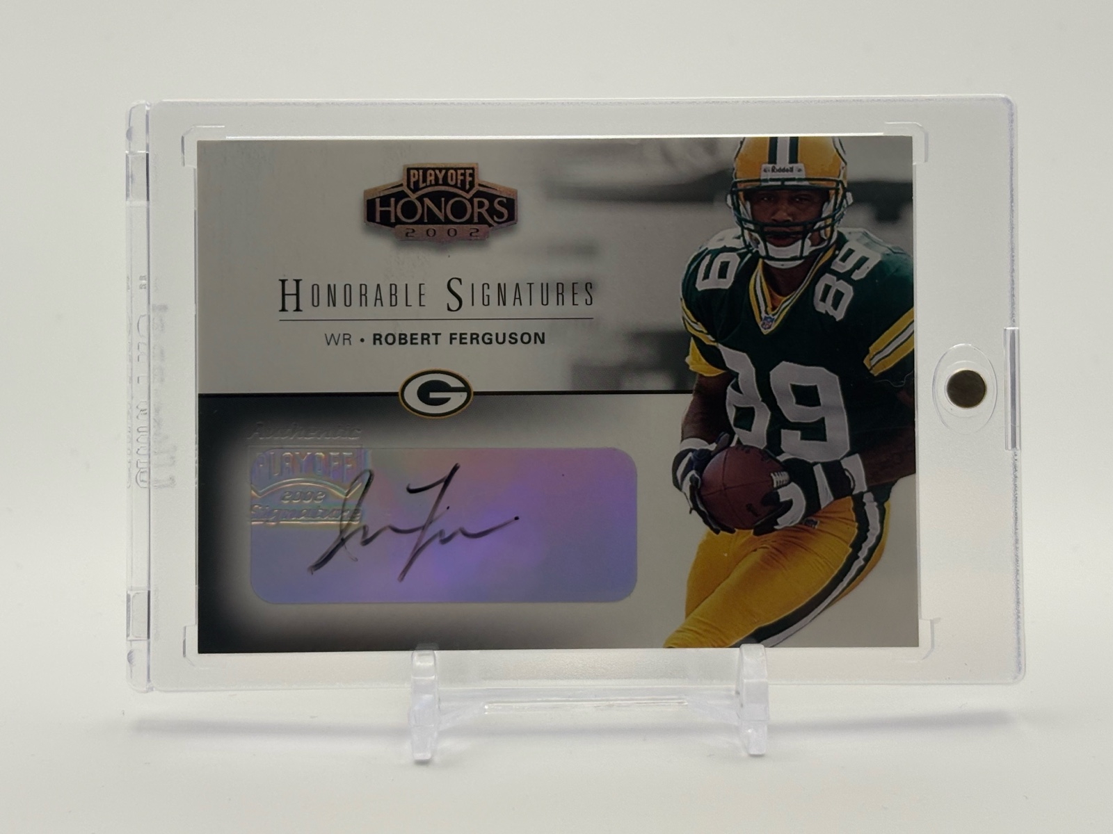 lot 393 image: 2002 Playoff Honors Robert Ferguson Honorable Signatures Autograph Card Green Bay Packers