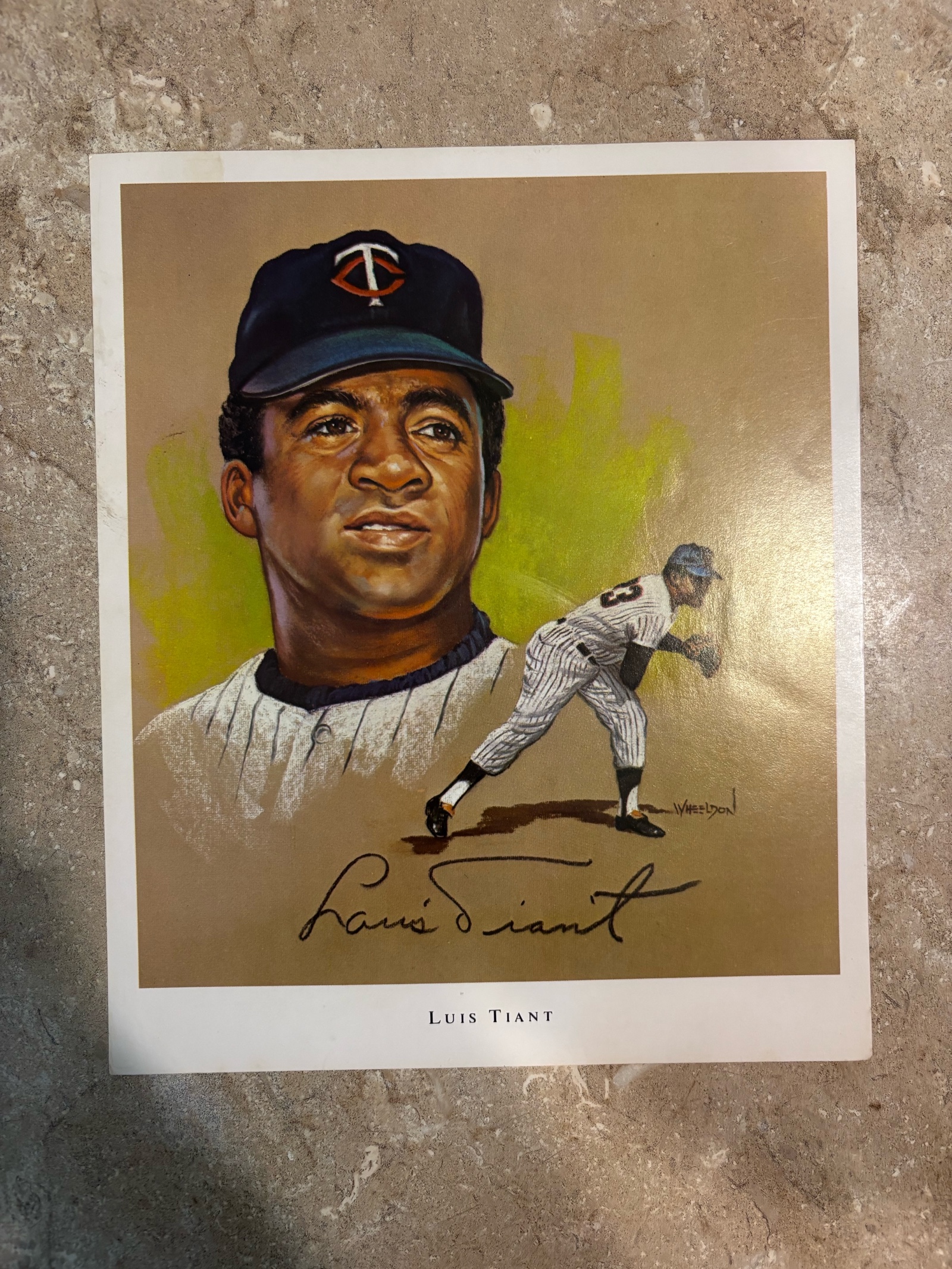 lot 404 image: 1970 Super Valu Minnesota Twins Art Print Luis Tiant