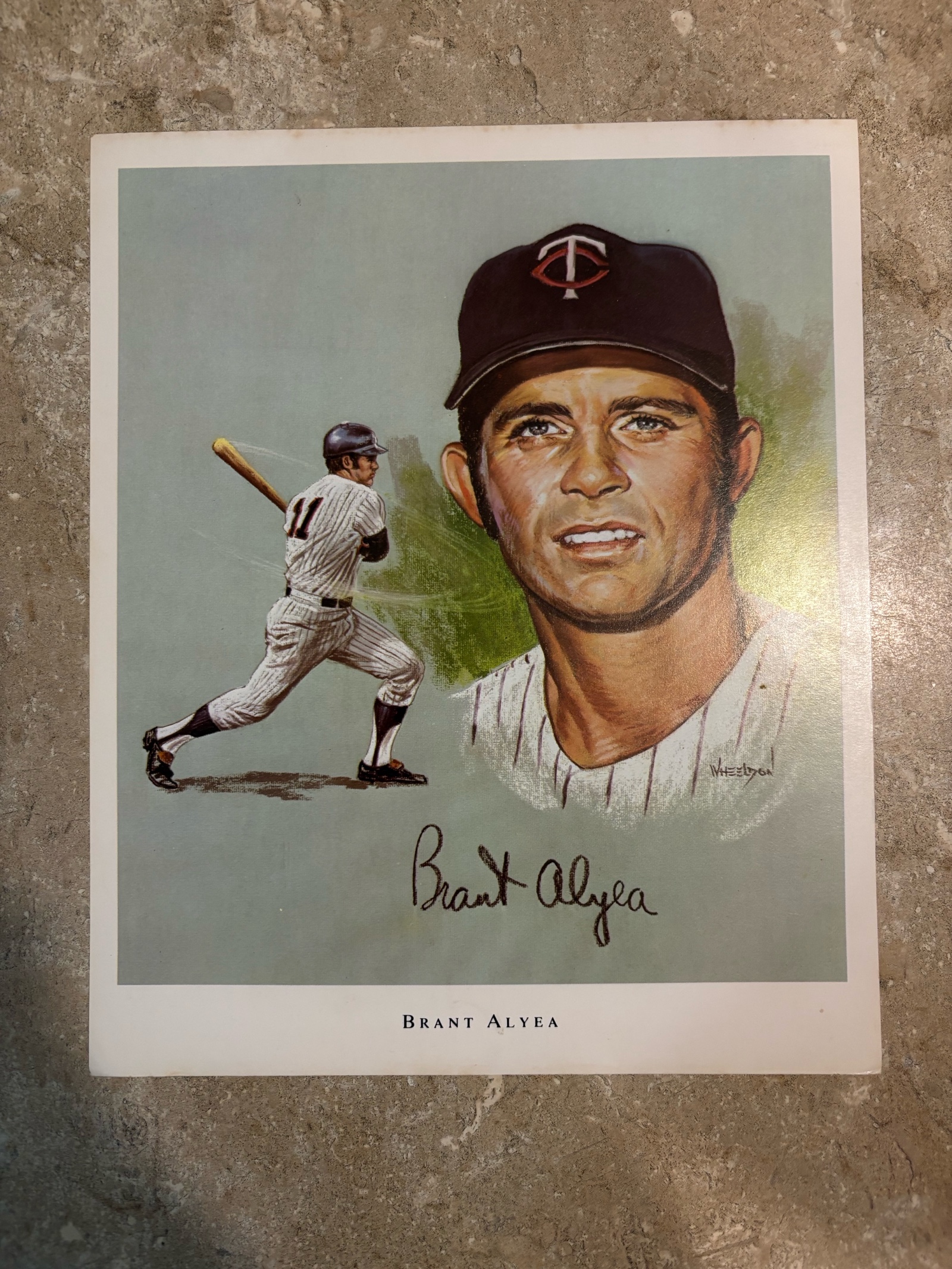 lot 406 image: 1970 Super Valu Minnesota Twins Art Print Brant Alyea