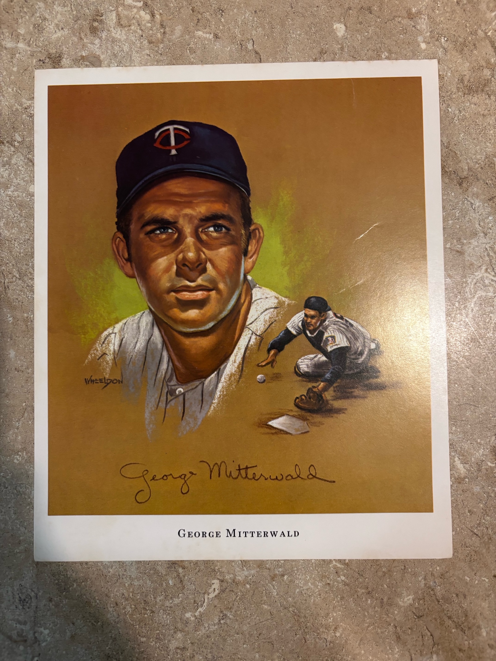 lot 408 image: 1970 Super Valu Minnesota Twins Art Print George Mitterwald