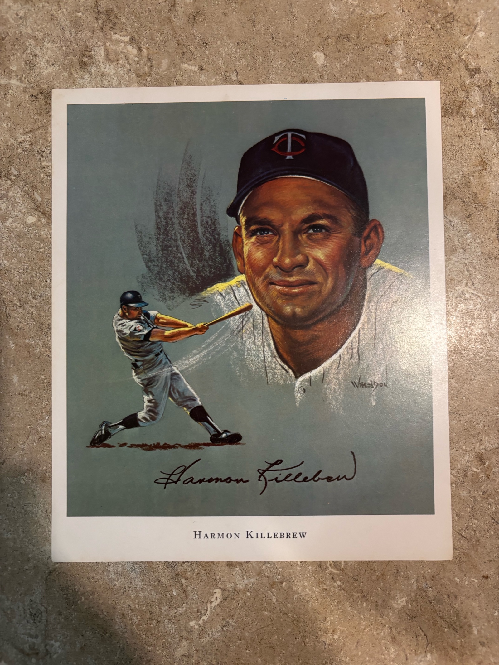 lot 412 image: 1970 Super Valu Minnesota Twins Art Print Harmon Killebrew