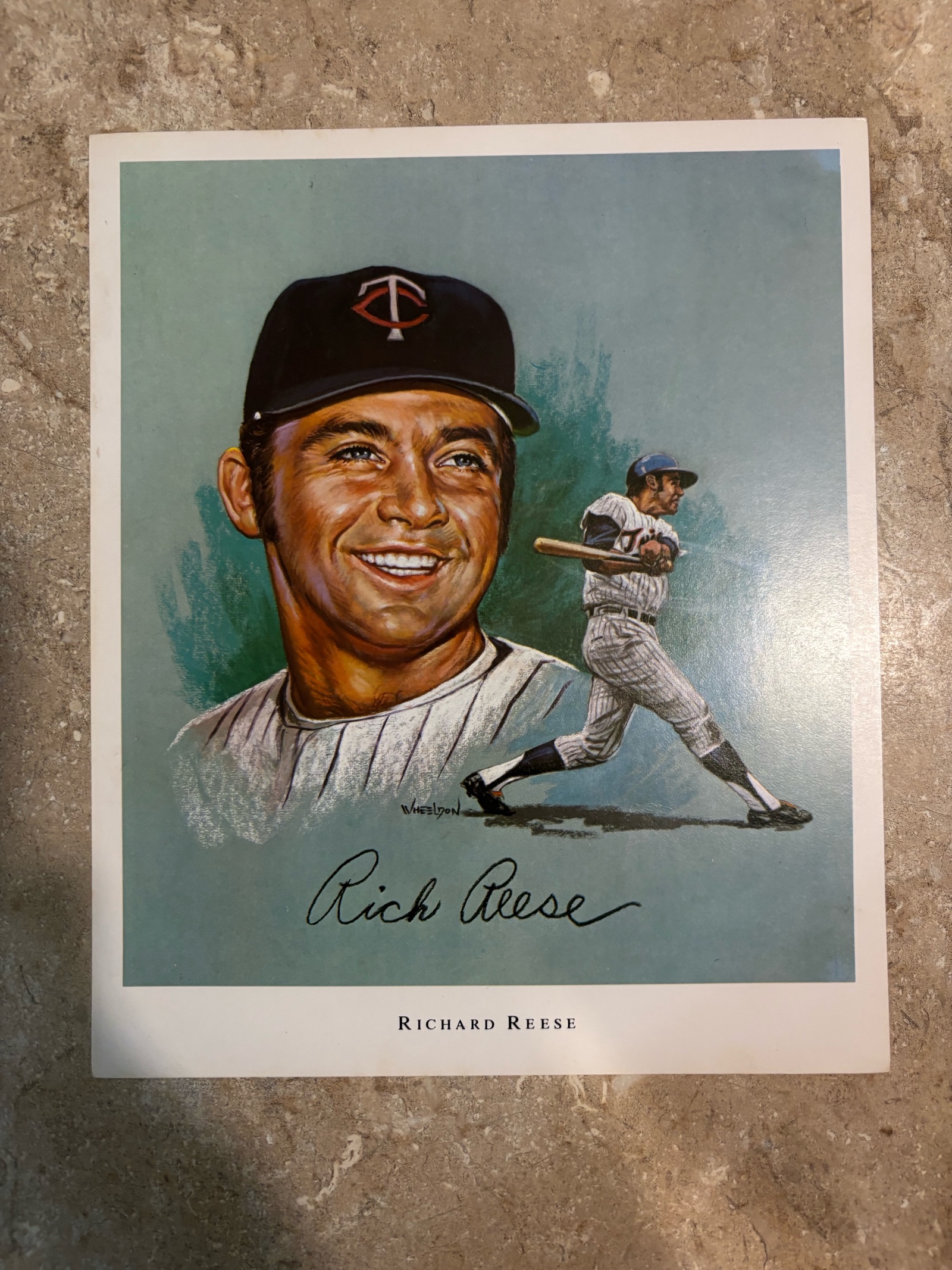 lot 414 image: 1970 Super Valu Minnesota Twins Art Print Rich Becker