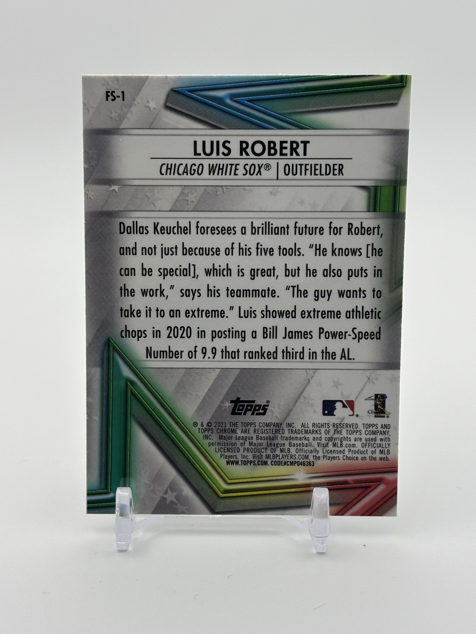 lot 453 image: 2021 Topps Chrome - Future Stars Luis Robert Rookie Card