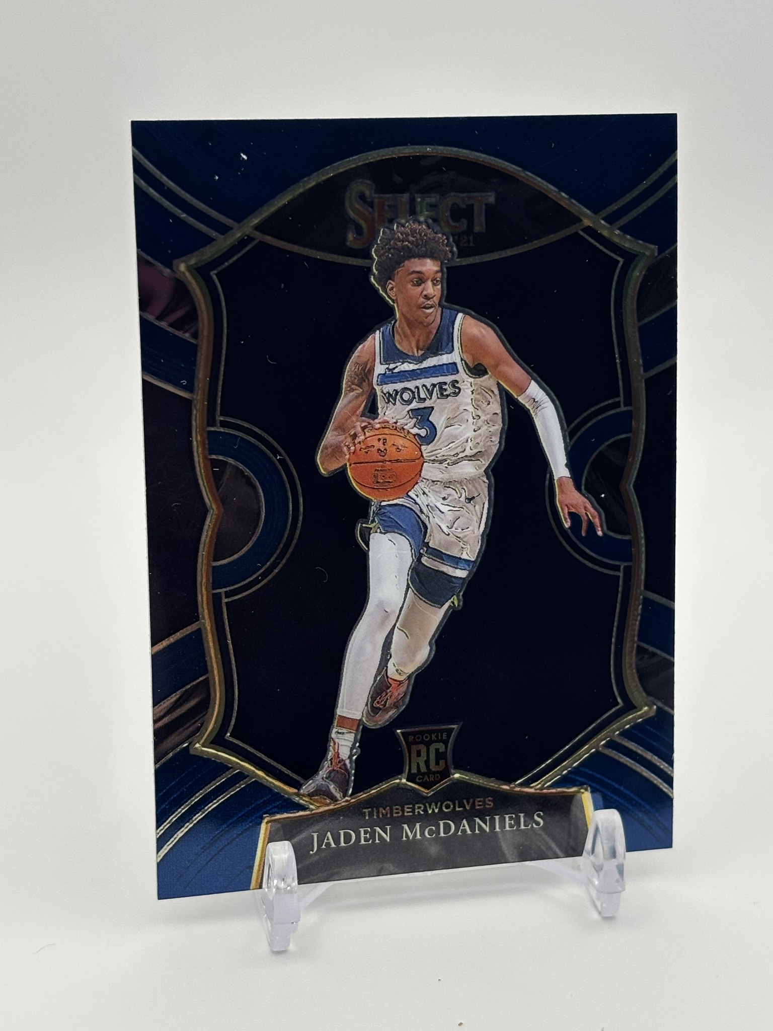 lot 471 image: 2020-21 Panini Select - Concourse Jaden McDaniels #88 Blue Rookie Card Minnesota Timberwolves