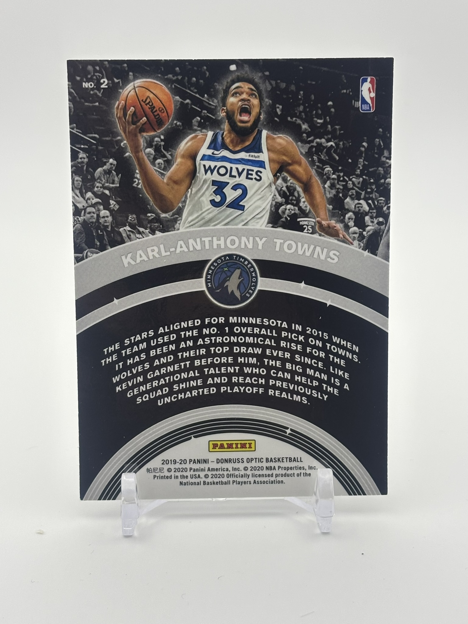 lot 475 image: 2019-20 Panini Donruss Optic - Star Gazing Karl-Anthony Towns Minnesota Timberwolves