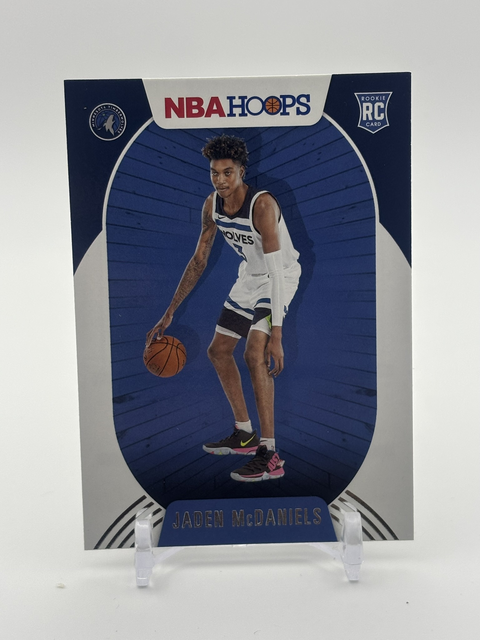 lot 476 image: 2020-21 Panini NBA Hoops - Jaden McDaniels #245 Rookie Card Minnesota Timberwolves