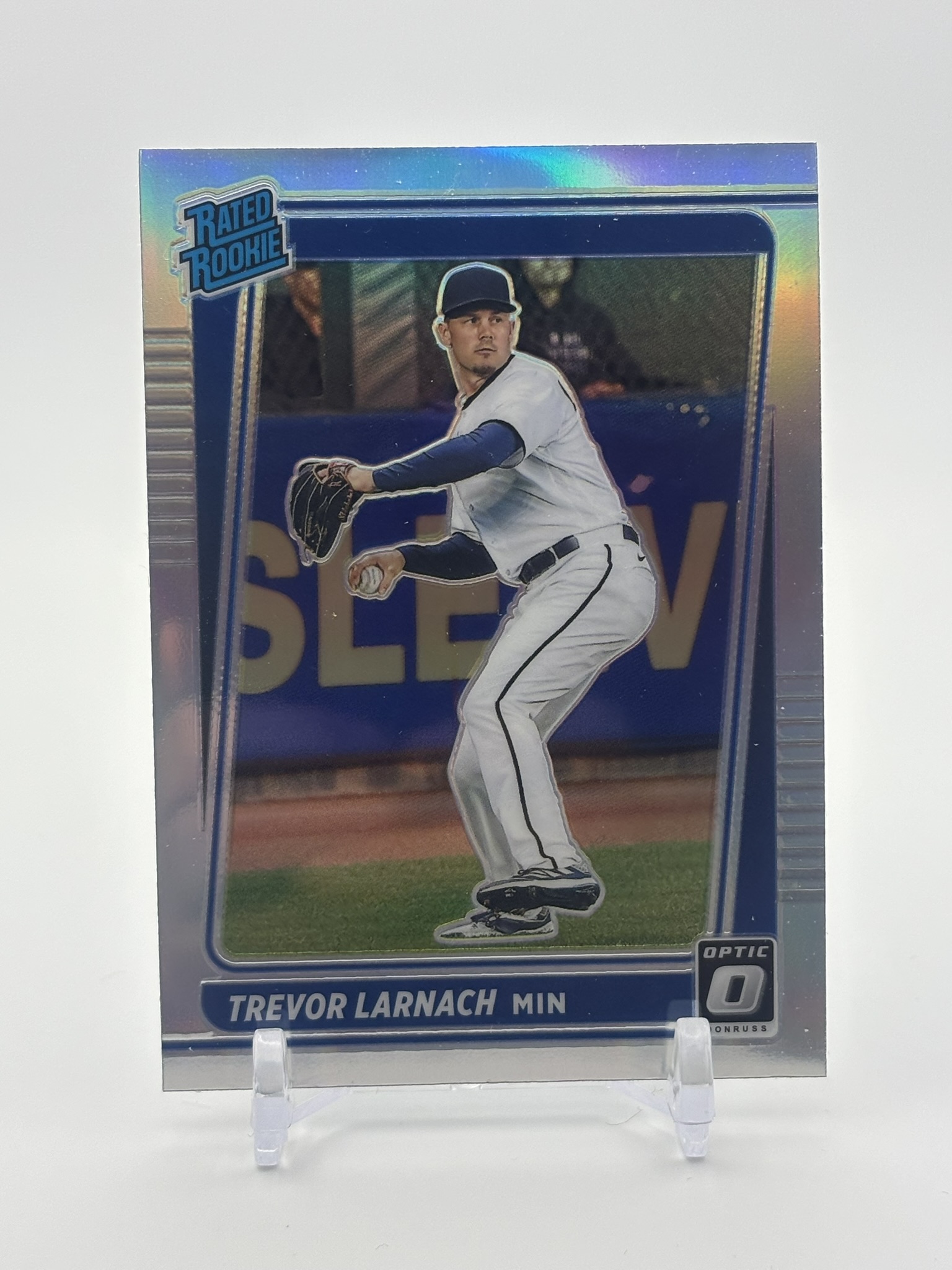 lot 527 image: 2021 Panini Donruss Optic - Rated Rookie Trevor Larnach #127 Holo Prizm Rookie Card Minnesota Twins