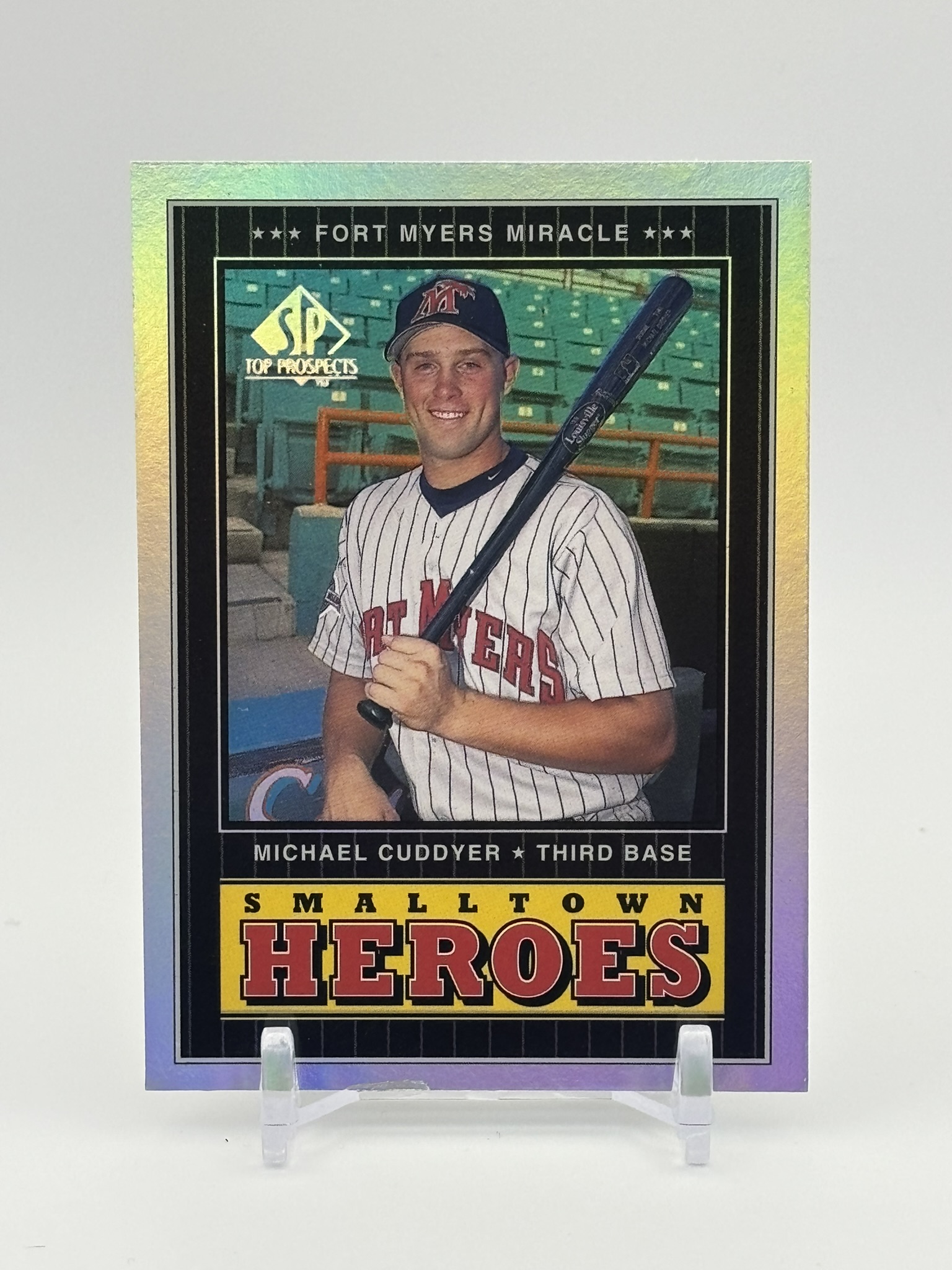 lot 585 image: 1999 SP Top Prospects Michael Cuddyer Fort Myers Small Town Heroes Minor league Card