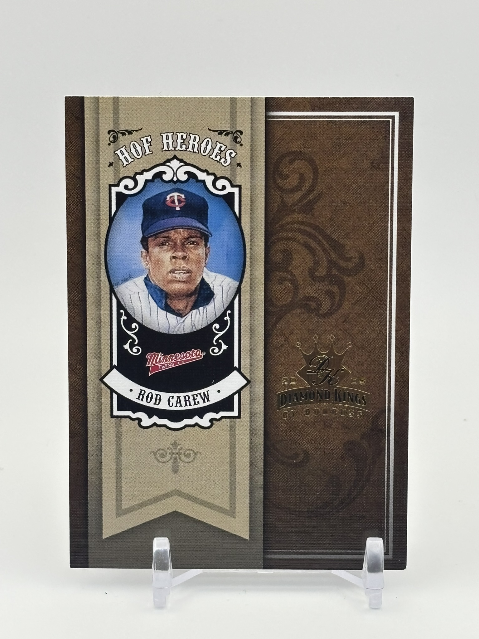 lot 587 image: 2005 Donruss Diamond Kings - Hof Heroes Rod Carew #HH-18 Insert Card