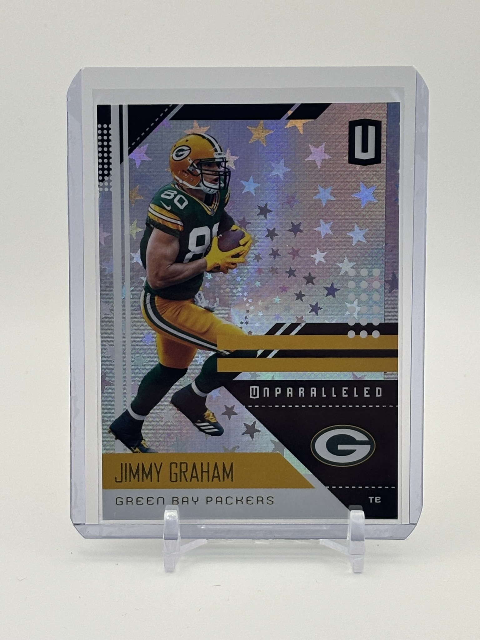lot 593 image: 2018 Panini Unparalleled - Jimmy Graham #72 Astral 131200
