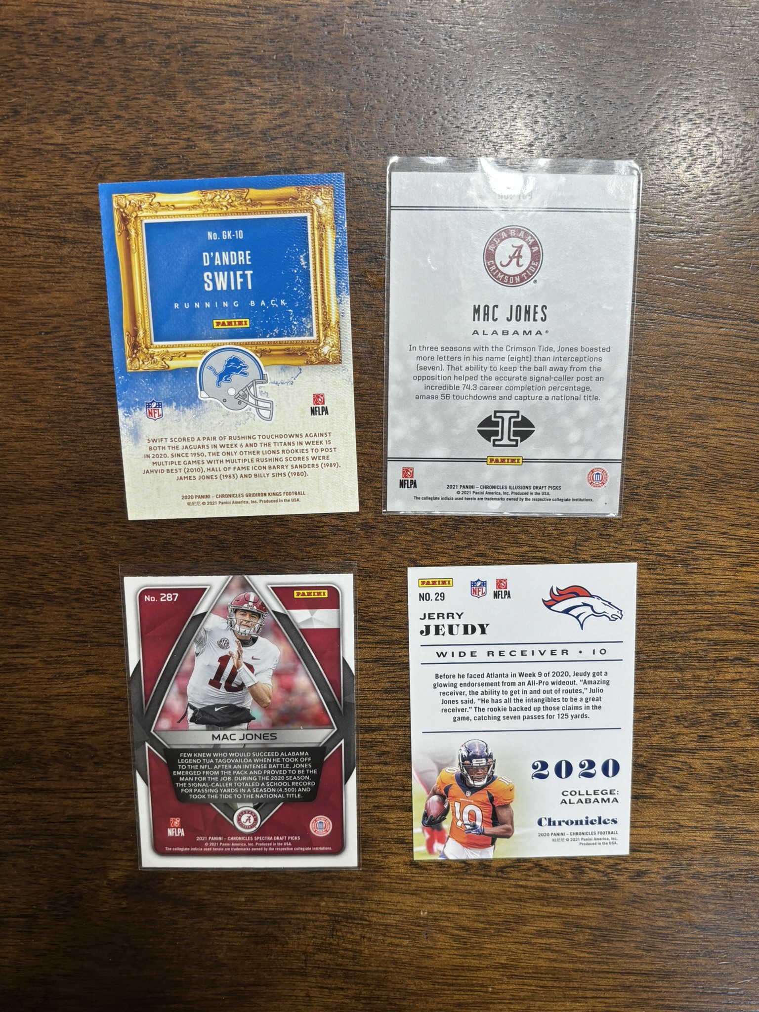 lot 619 image: NFL Rookie Card Lot, Mac Jones, Jerry Jeudy and DAndre Swift