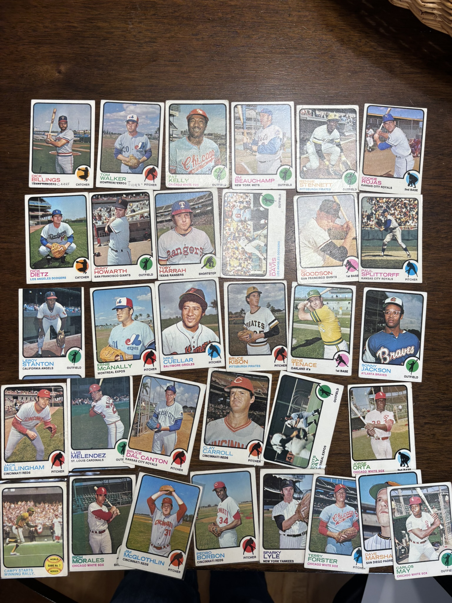 lot 633 image: 1973 Topps Baseball Card Lot, Lower Grade