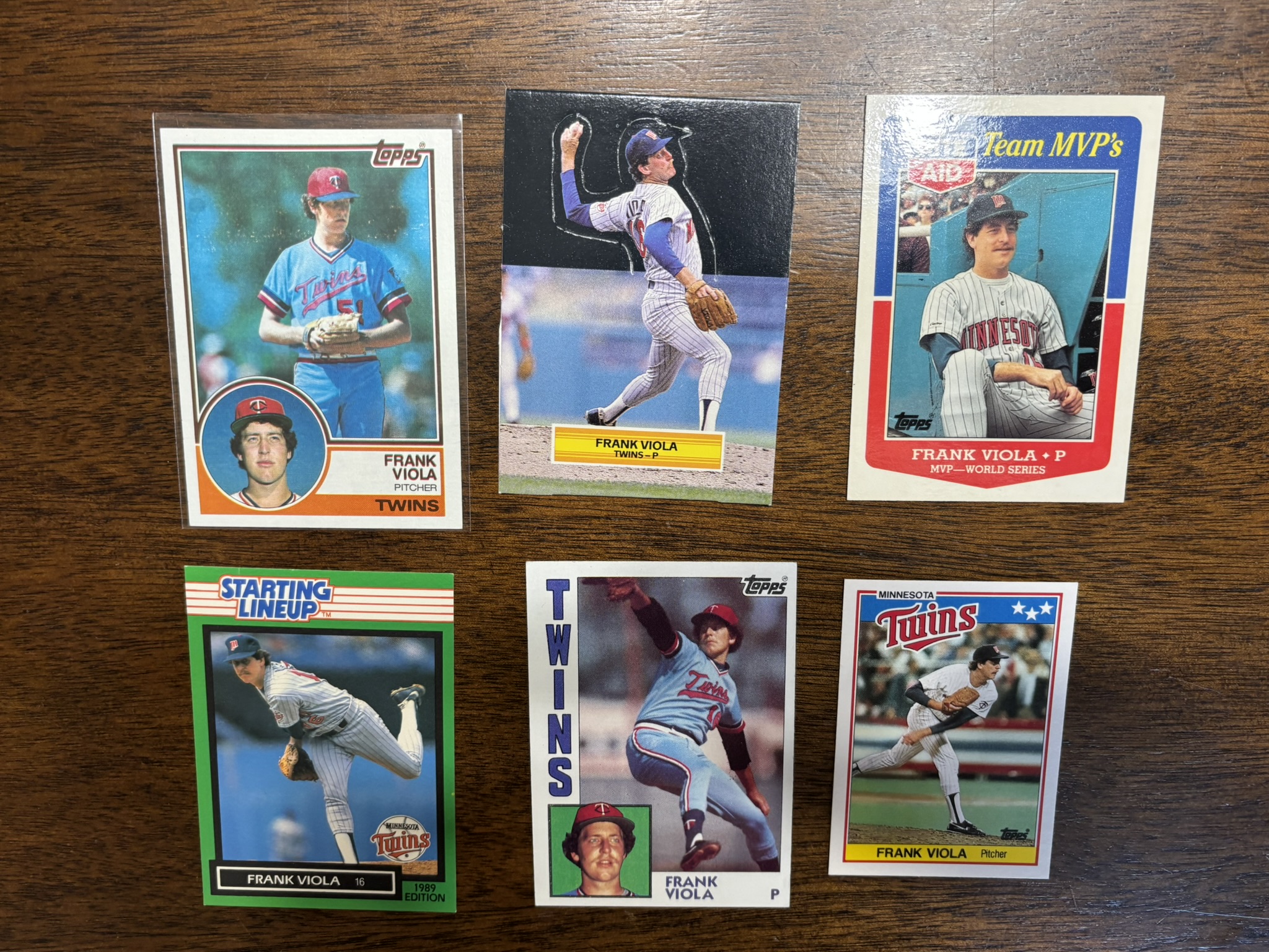 lot 644 image: Vintage Minnesota Twins Card Lot, Kent Hrbek, Jim Perry, Jim Katt Six Cards in Lot