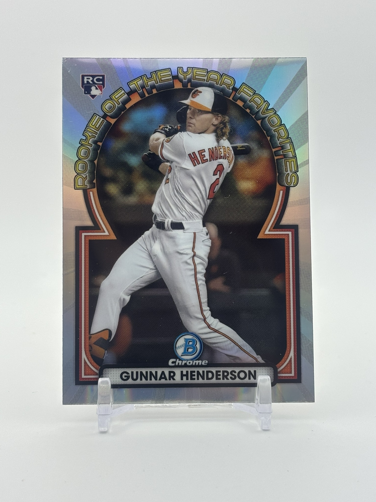 lot 647 image: 2023 Bowman Chrome Gunnar Henderson Rookie Card Baltimore Orioles
