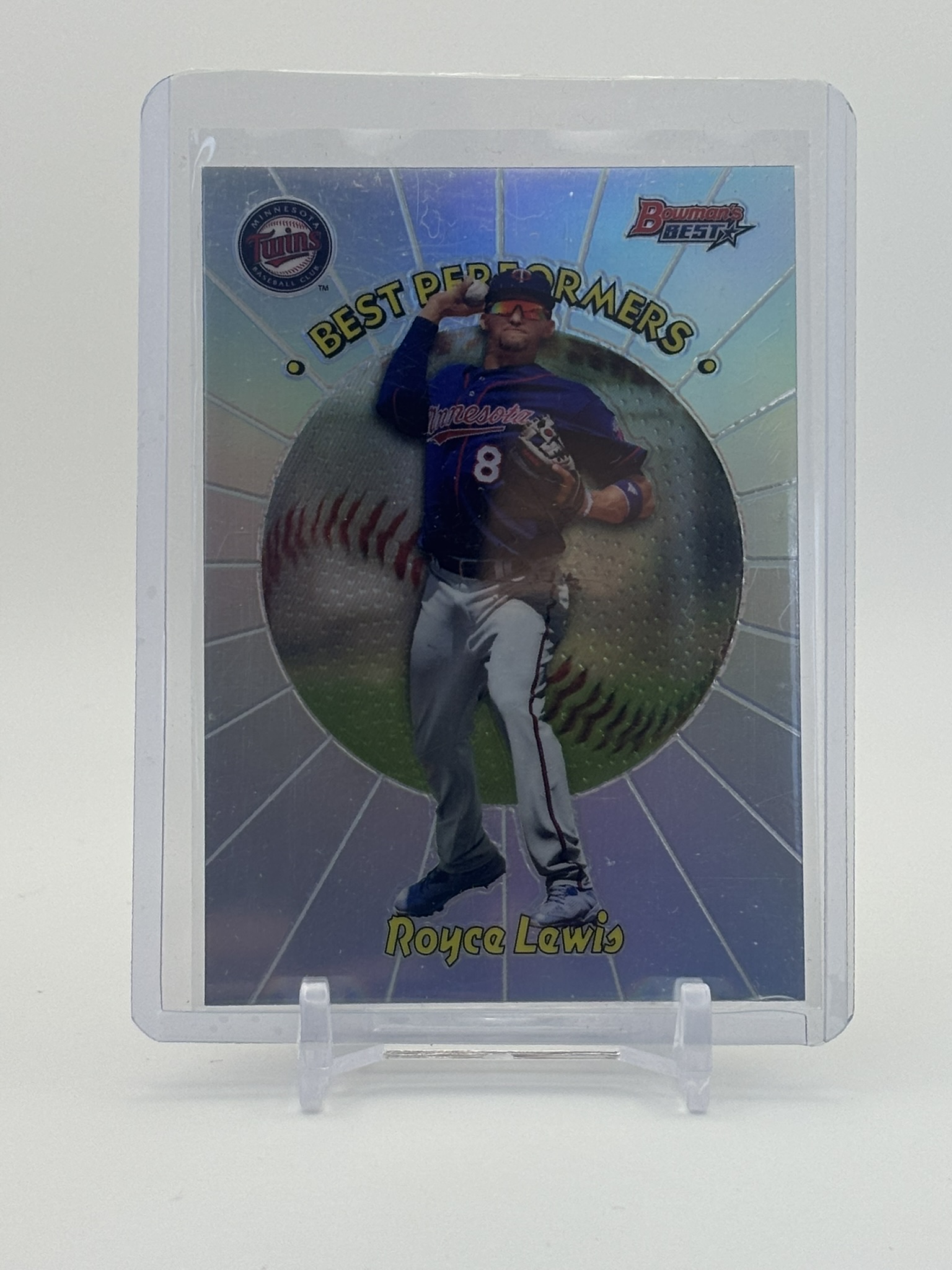 lot 657 image: 2018 Bowmans Best Royce Lewis Best Performers Rookie Card Minnesota Twins