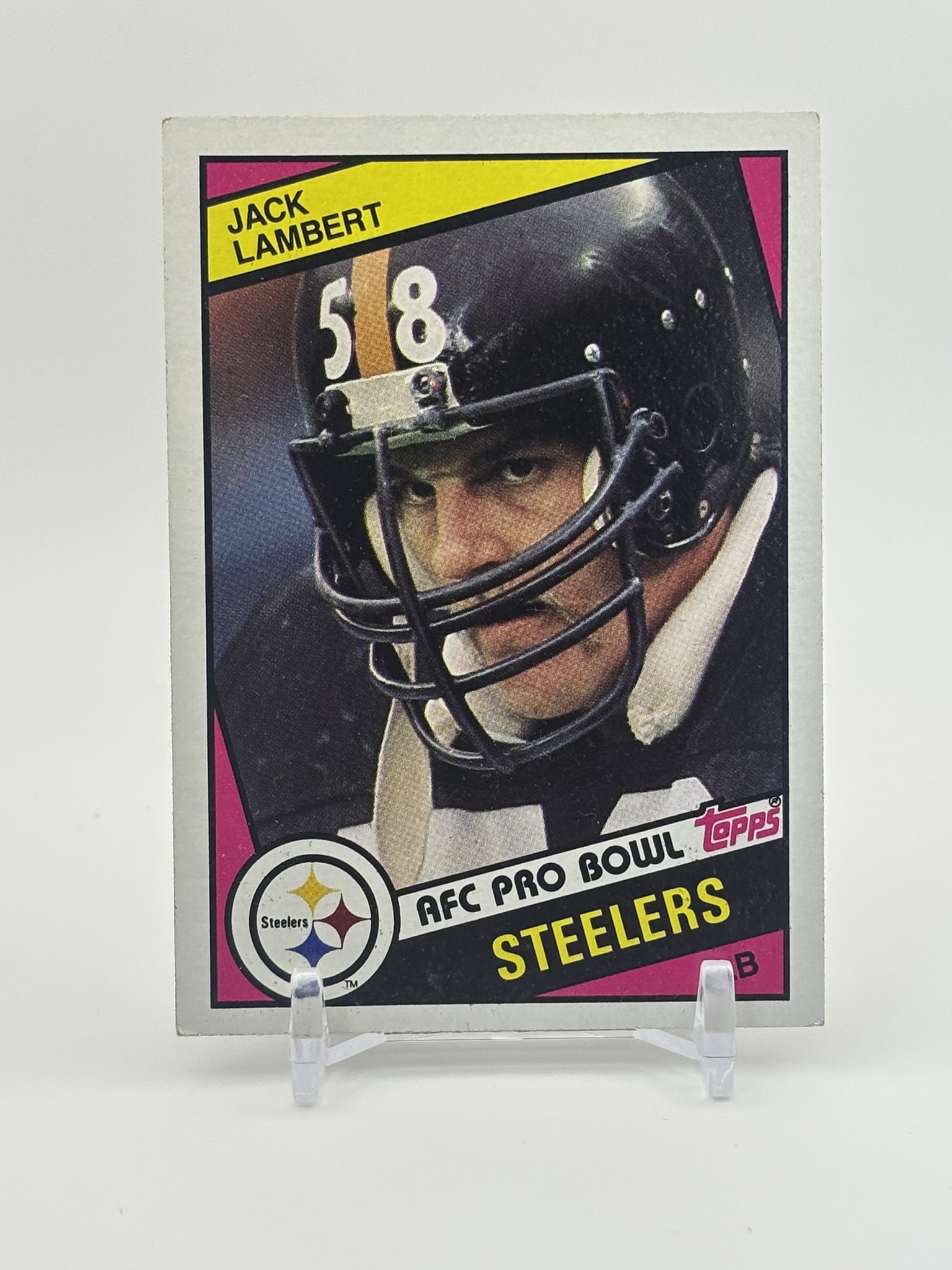lot 673 image: 1984 Topps Jack Lambert NFL Hall of Fame Pittsburgh Steelers Legend