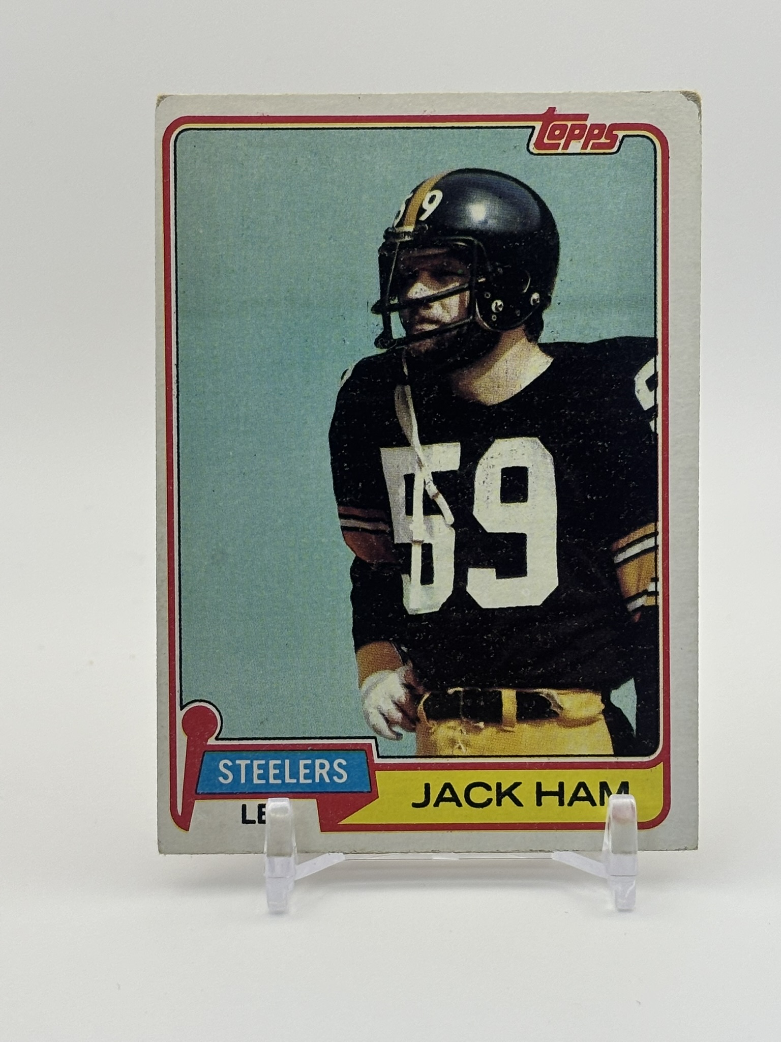 lot 674 image: 1981 Topps - Jack Ham NFL Hall of Fame and Pittsburgh Steelers Legend