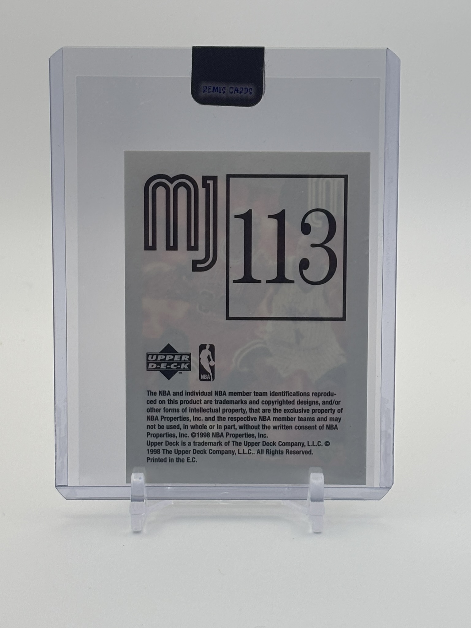 lot 691 image: 1998 Upper Deck MJX- Michael Jordan #113 NBA Hall of Famer