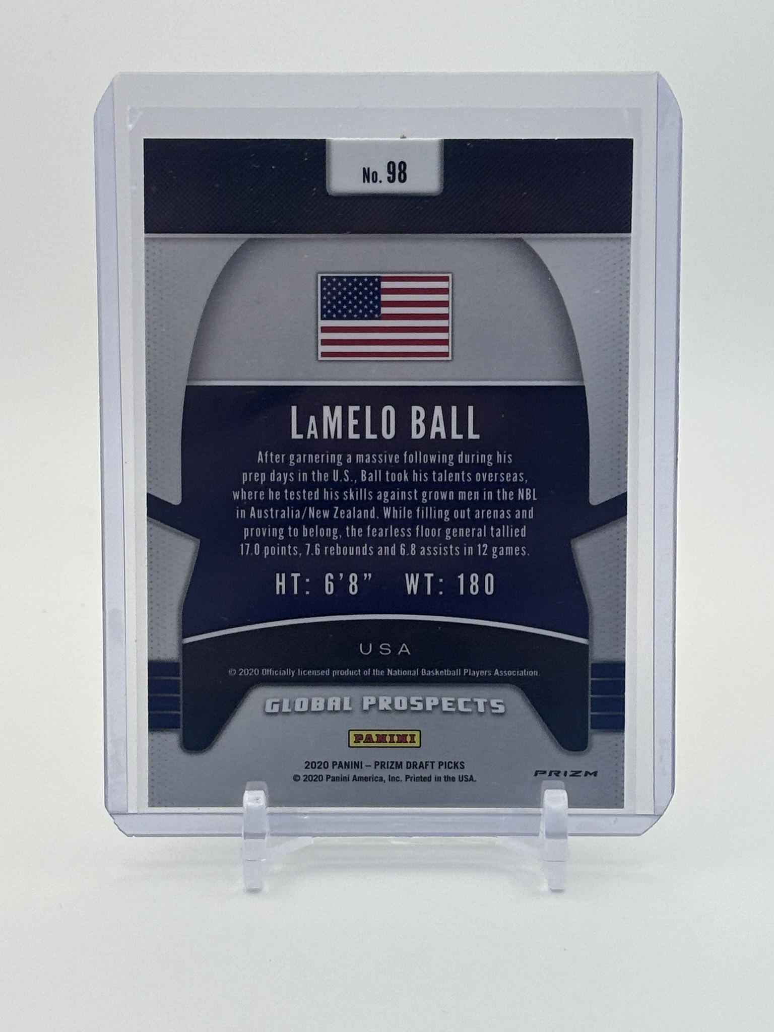 lot 694 image: 2020-21 Panini LaMelo Ball Rookie Card Global Prospects Card