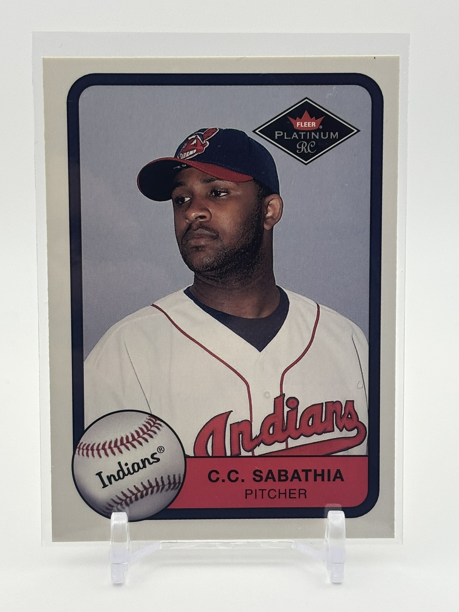 lot 701 image: 2001 Fleer Platinum C.C. Sabathia Rookie Card