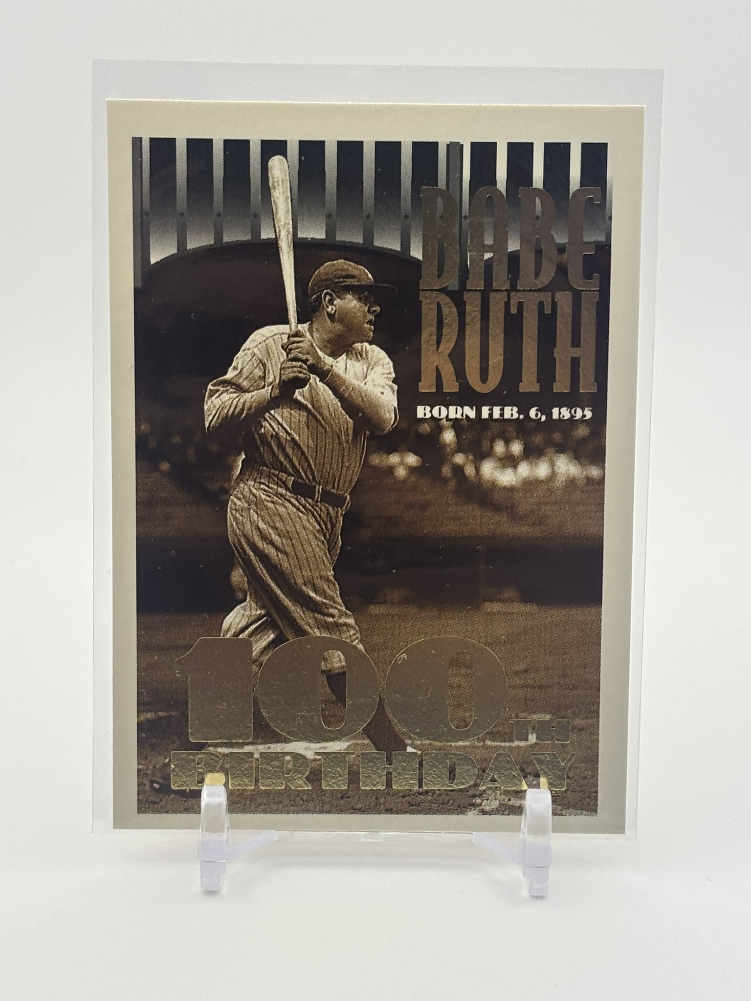 lot 703 image: 1995 Topps - Babe Ruth  New York Yankees Legend MLB Hall of Fame
